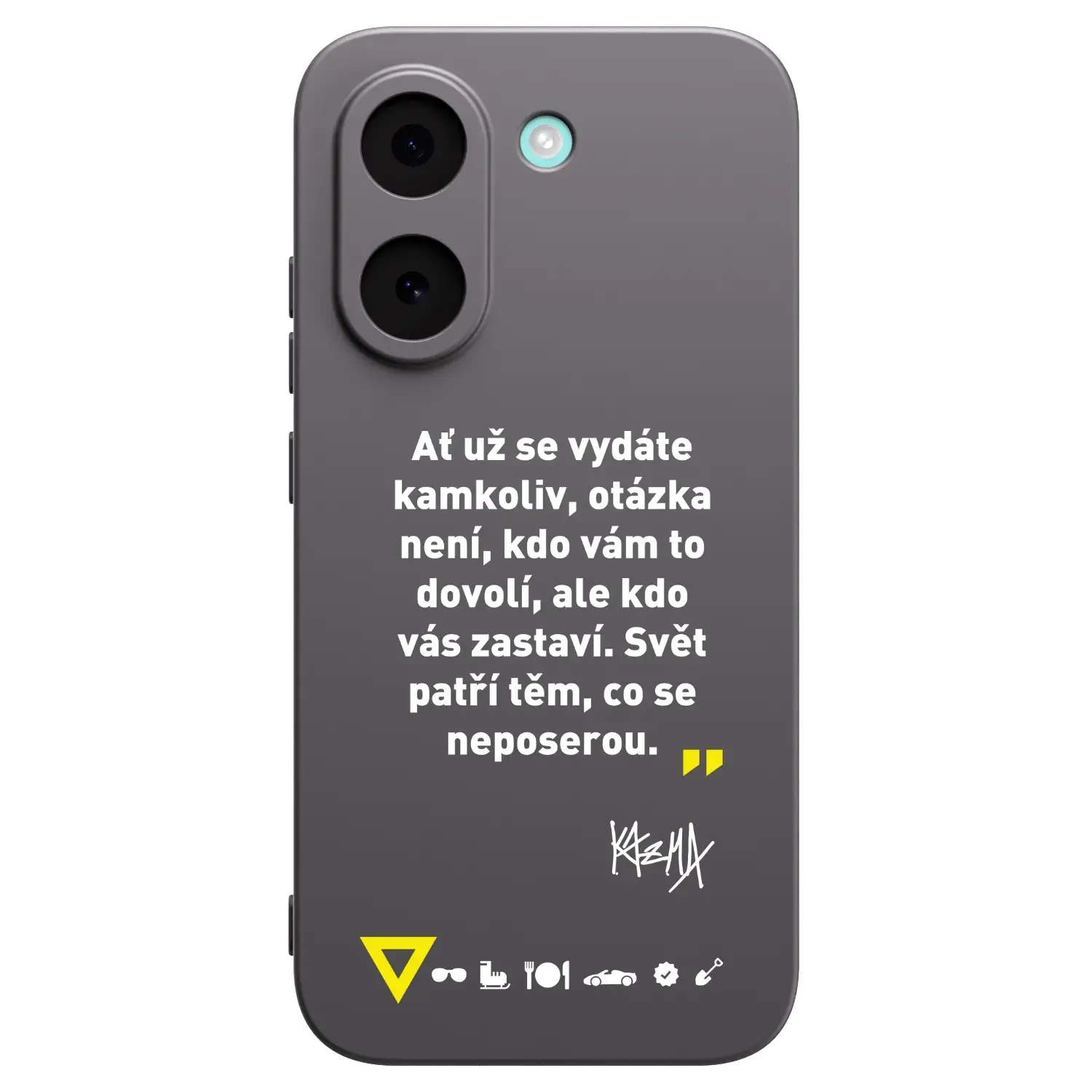 Silikonový černý obal pro Xiaomi Poco X8 Pro - Kazma - SVĚT PATŘÍ TĚM, CO SE NEPOSEROU