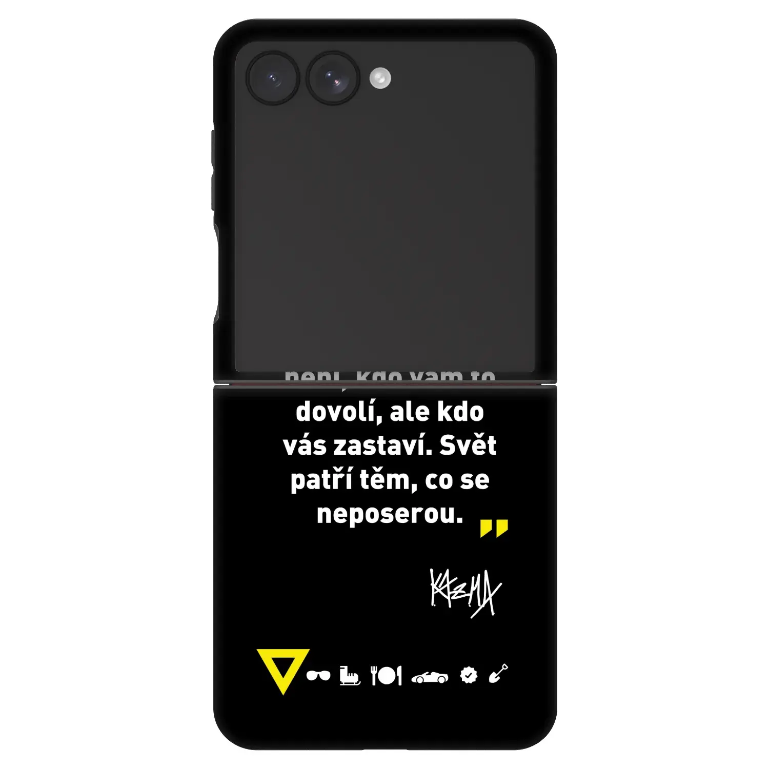 Fashion Case pro Samsung Galaxy Z Flip7 5G - Kazma - SVĚT PATŘÍ TĚM, CO SE NEPOSEROU