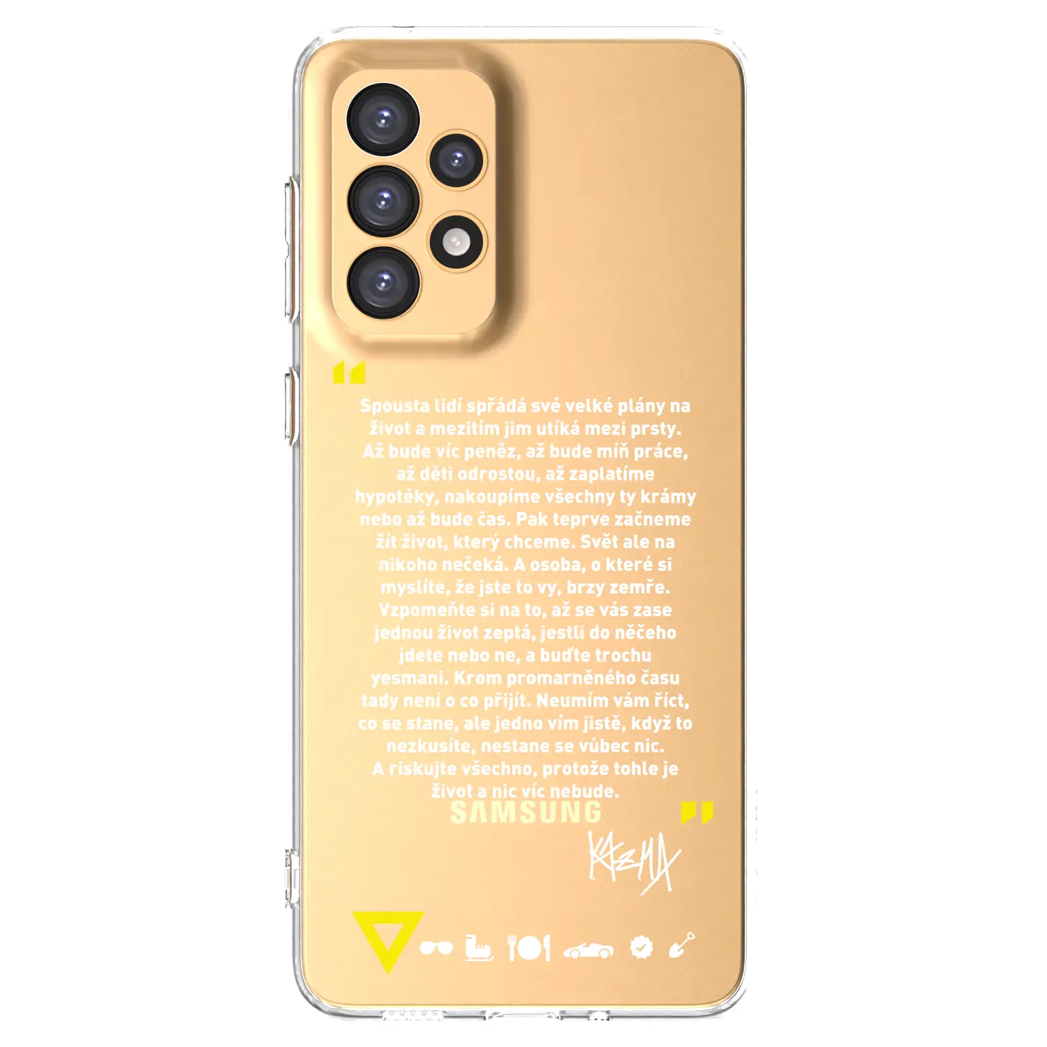 Silikonový průhledný obal pro Samsung Galaxy A33 5G A336 - Kazma - BUĎTE TROCHU YESMANI