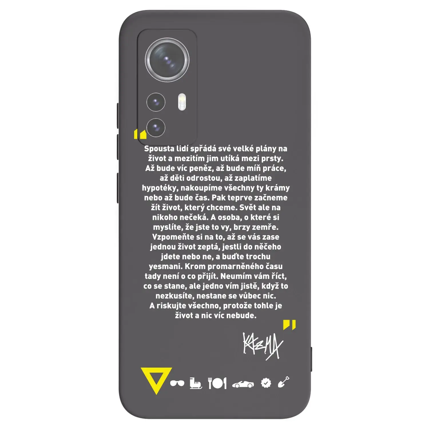 Silikonový černý obal pro Xiaomi 12X - Kazma - BUĎTE TROCHU YESMANI