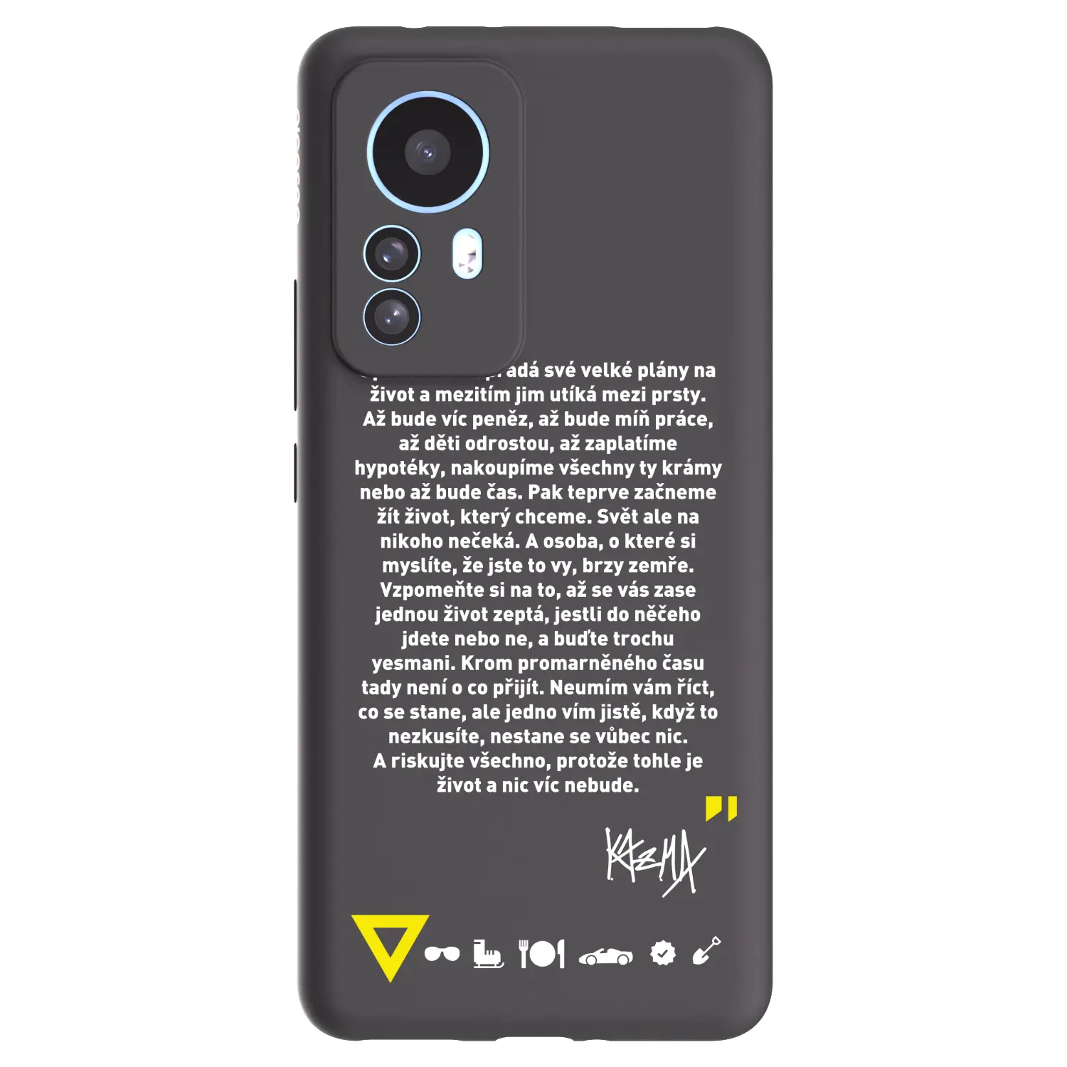Silikonový černý obal pro Xiaomi 12T Pro - Kazma - BUĎTE TROCHU YESMANI