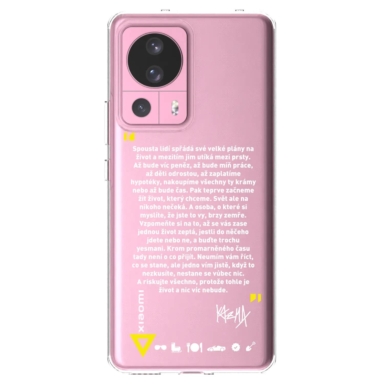 Silikonový průhledný obal pro Xiaomi 13 Lite - Kazma - BUĎTE TROCHU YESMANI