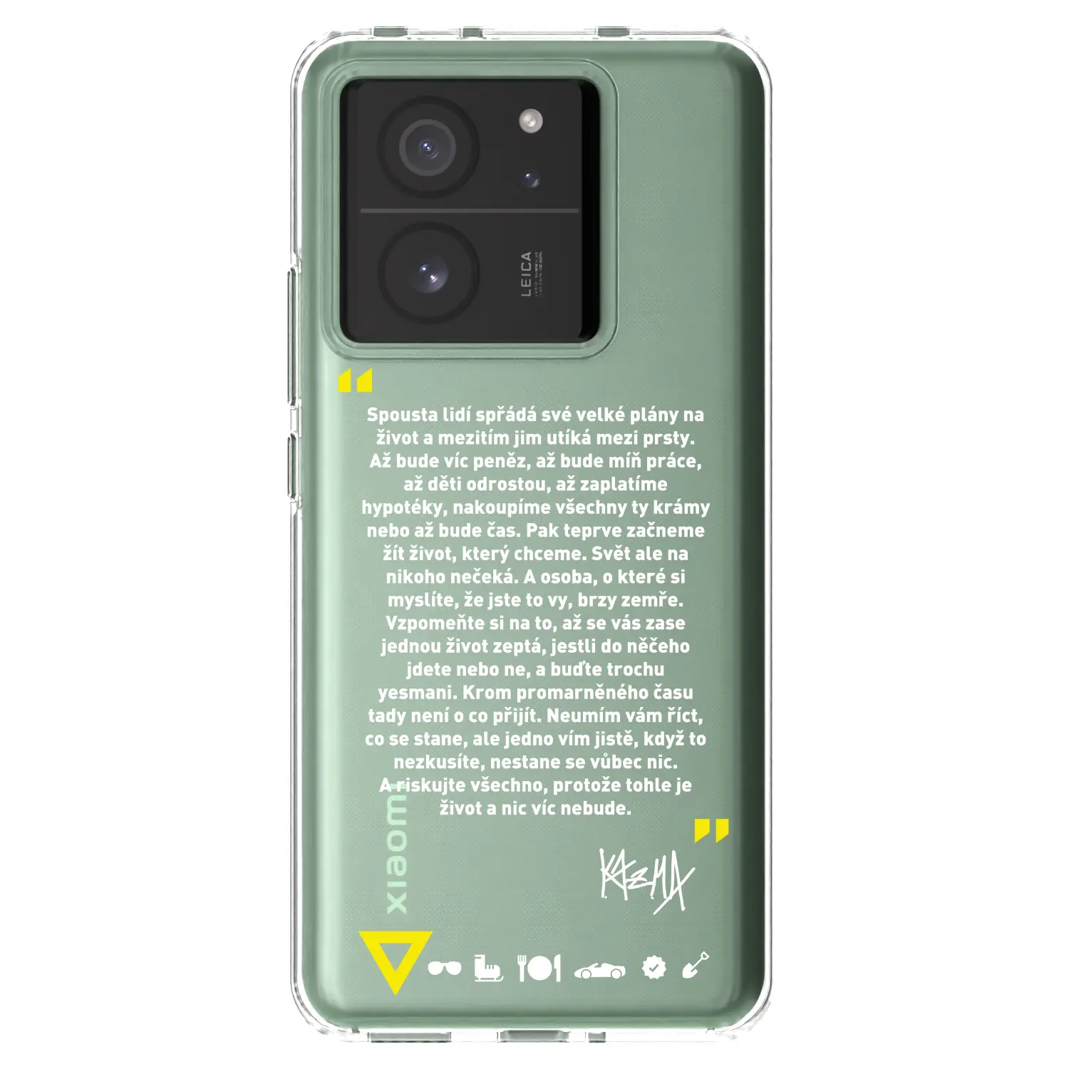 Silikonový průhledný obal pro Xiaomi 13T - Kazma - BUĎTE TROCHU YESMANI