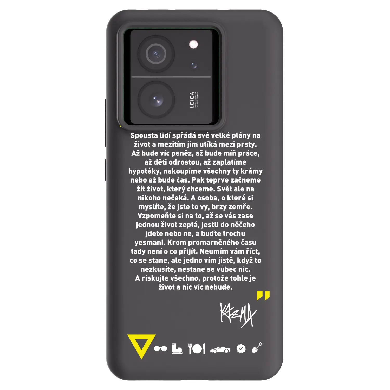 Silikonový černý obal pro Xiaomi 13T Pro - Kazma - BUĎTE TROCHU YESMANI