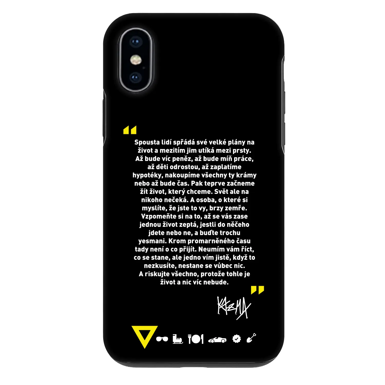 Fashion Case pro Apple iPhone X/XS - Kazma - BUĎTE TROCHU YESMANI