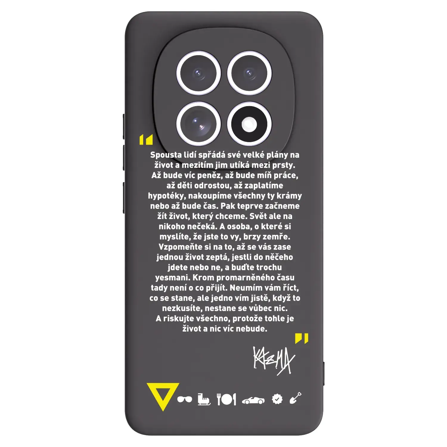 Silikonový černý obal pro Xiaomi Redmi Note 15 4G - Kazma - BUĎTE TROCHU YESMANI