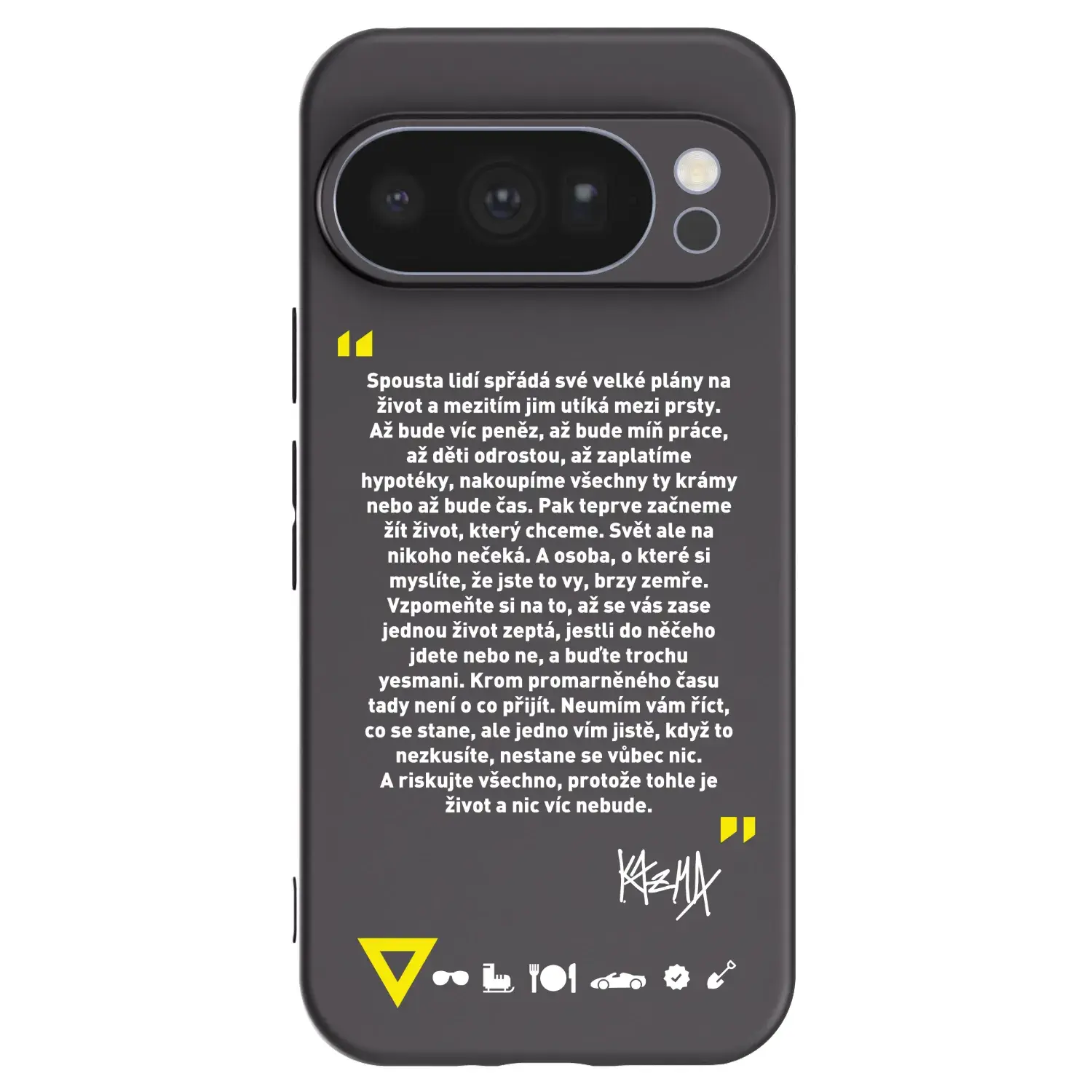 Silikonový černý obal pro Google Pixel 10 Pro - Kazma - BUĎTE TROCHU YESMANI