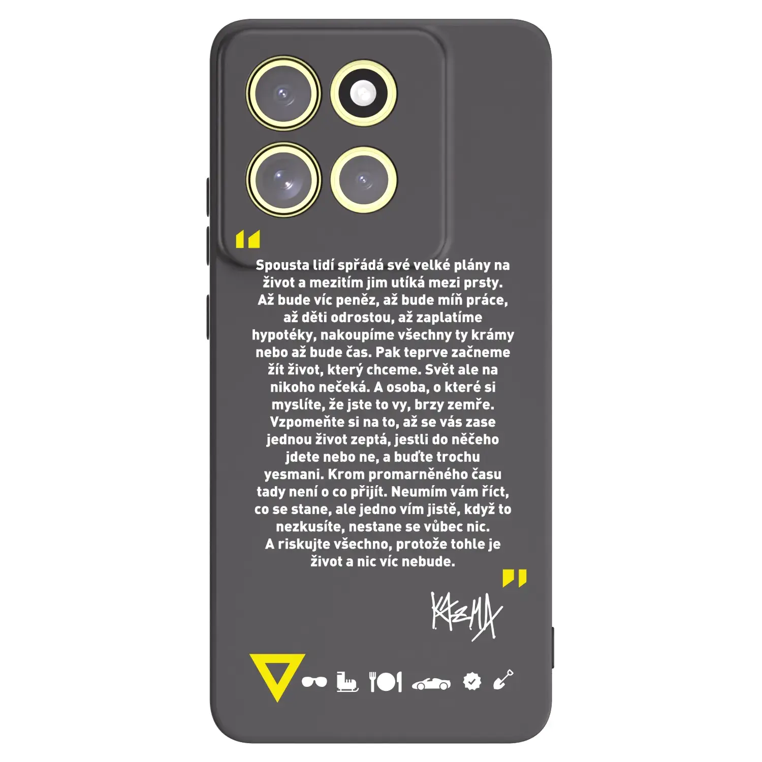 Silikonový černý obal pro Motorola Moto G86 Power 5G - Kazma - BUĎTE TROCHU YESMANI