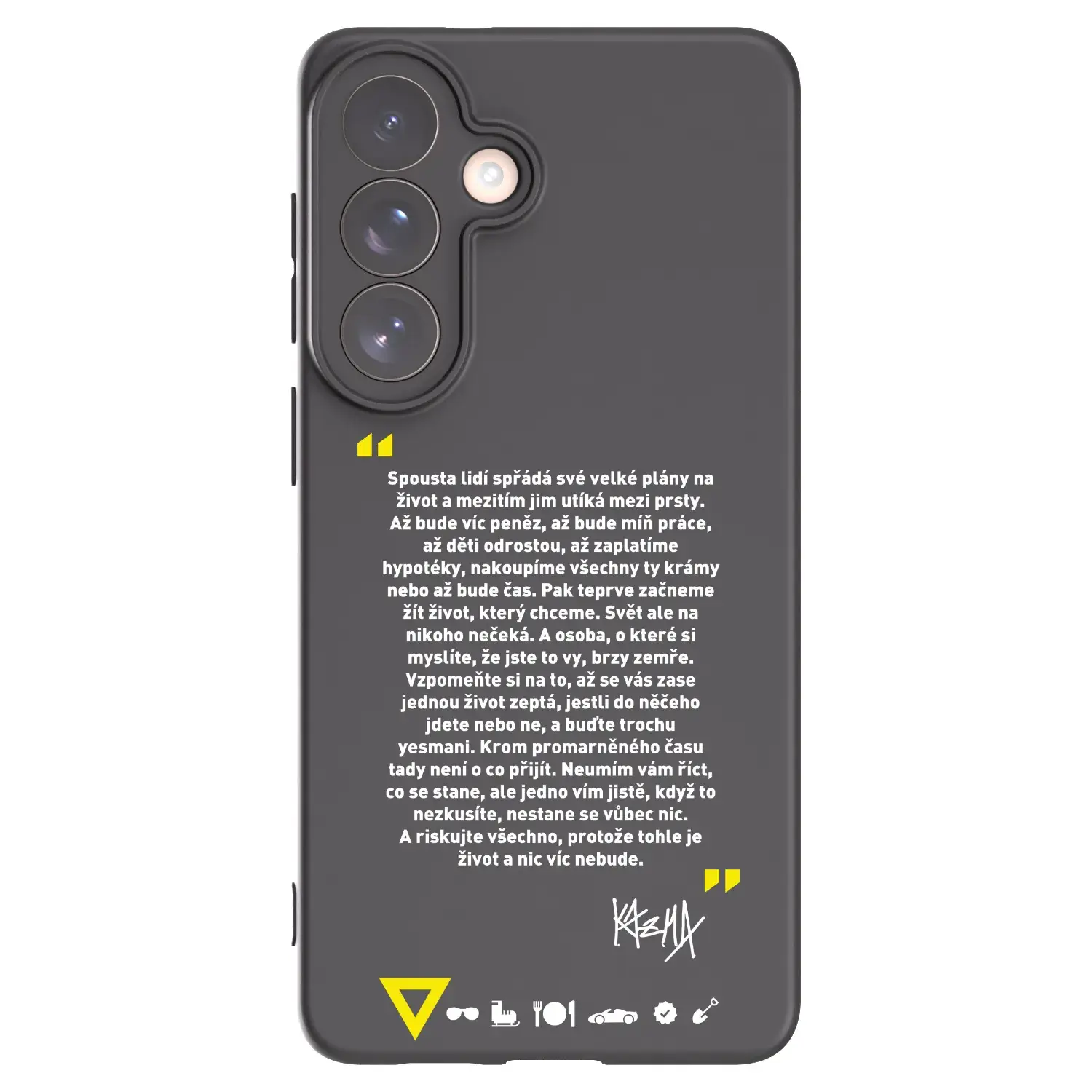 Silikonový černý obal pro Samsung Galaxy S26+ - Kazma - BUĎTE TROCHU YESMANI