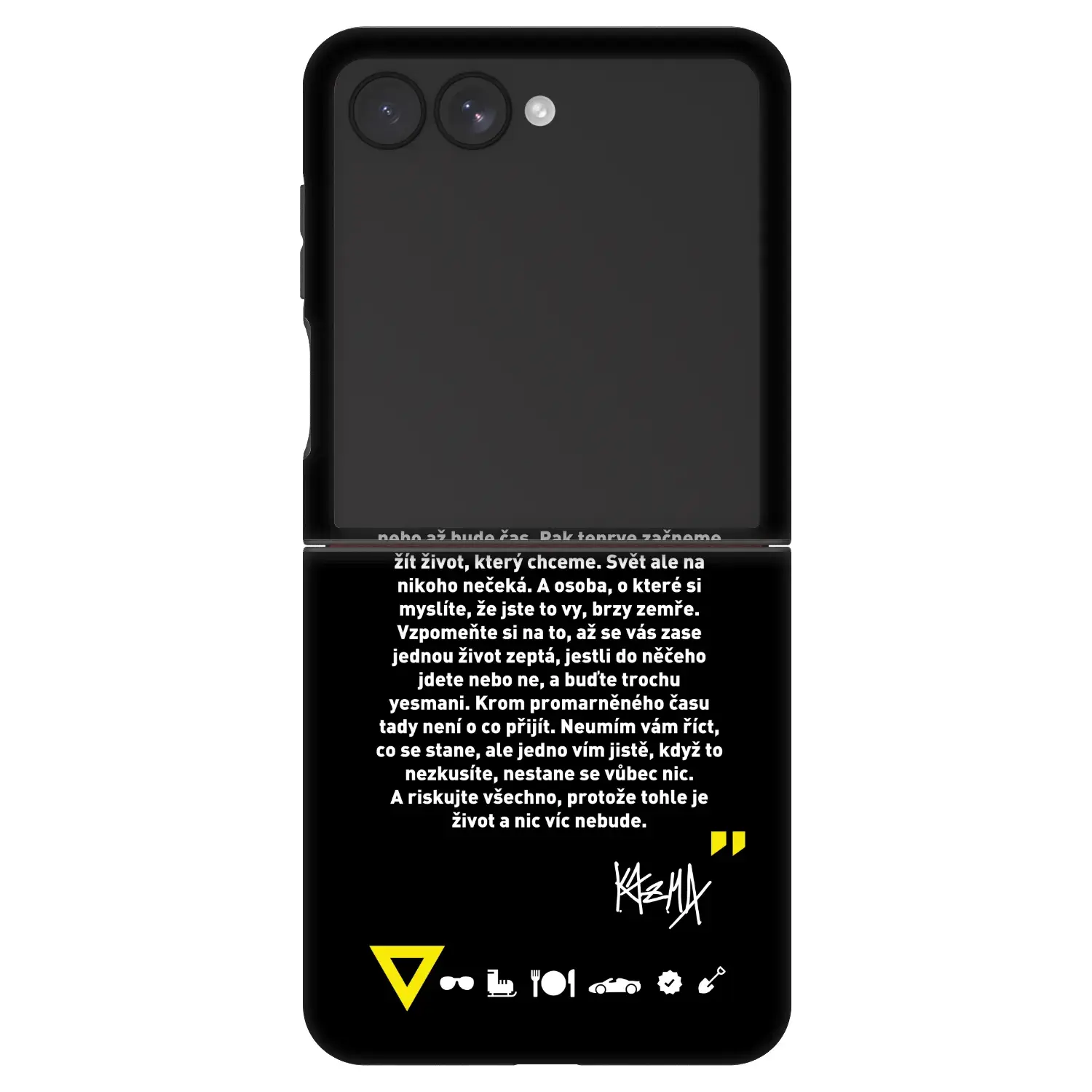 Fashion Case pro Samsung Galaxy Z Flip7 5G - Kazma - BUĎTE TROCHU YESMANI