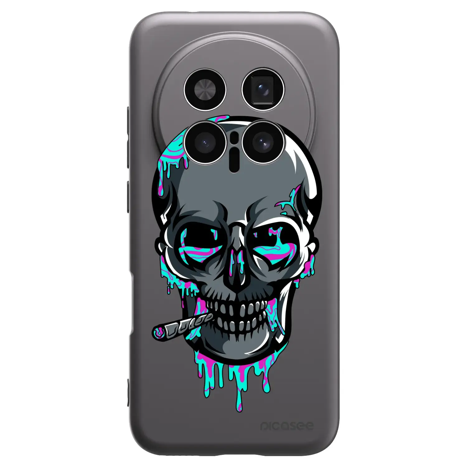 Silikonový černý obal pro Honor Magic8 Pro 5G - EARTH - Lebka 3.0