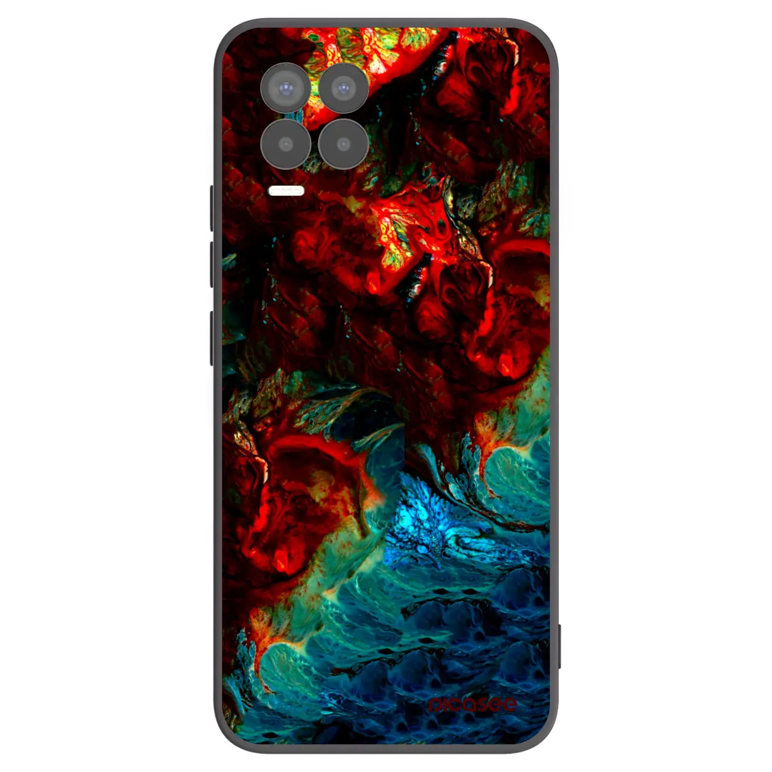 Silikonový černý obal pro Realme 8 Pro - Universe