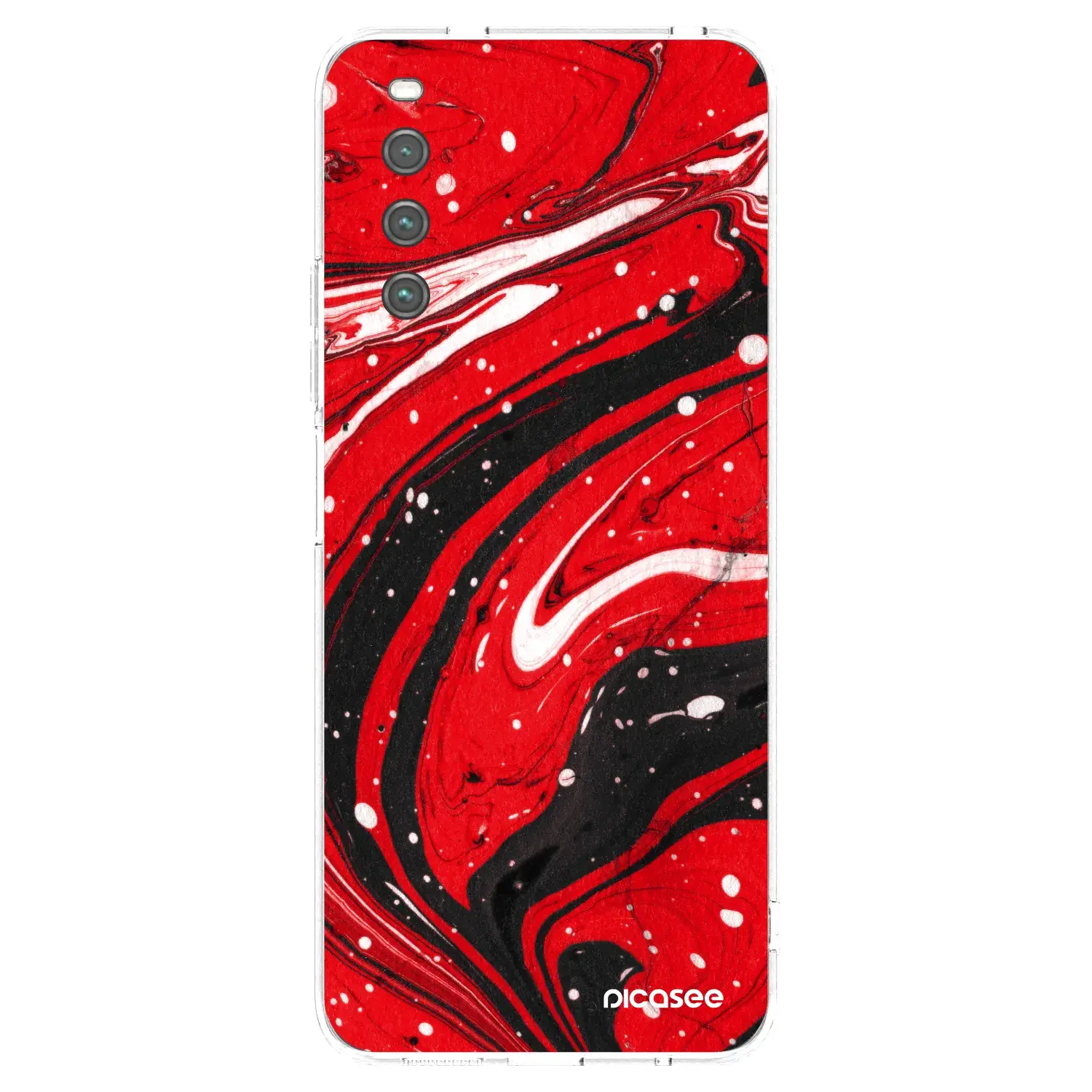 Silikonový průhledný obal pro Sony Xperia 10 IV 5G - Red black