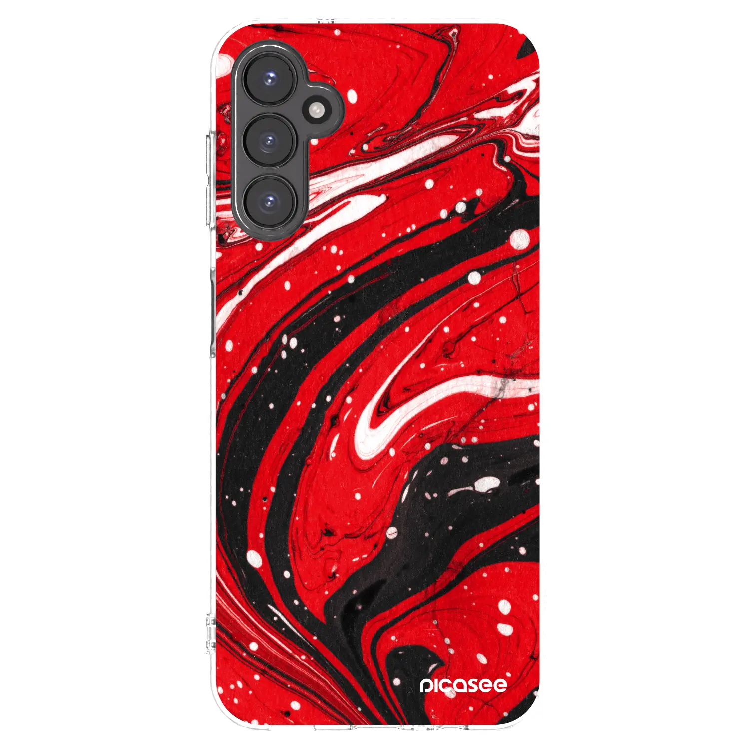 Silikonový průhledný obal pro Samsung Galaxy A14 5G A146P - Red black