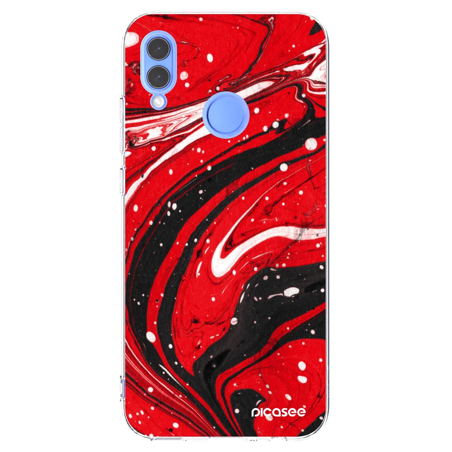 Silikonový průhledný obal pro Honor 10 Lite - Red black