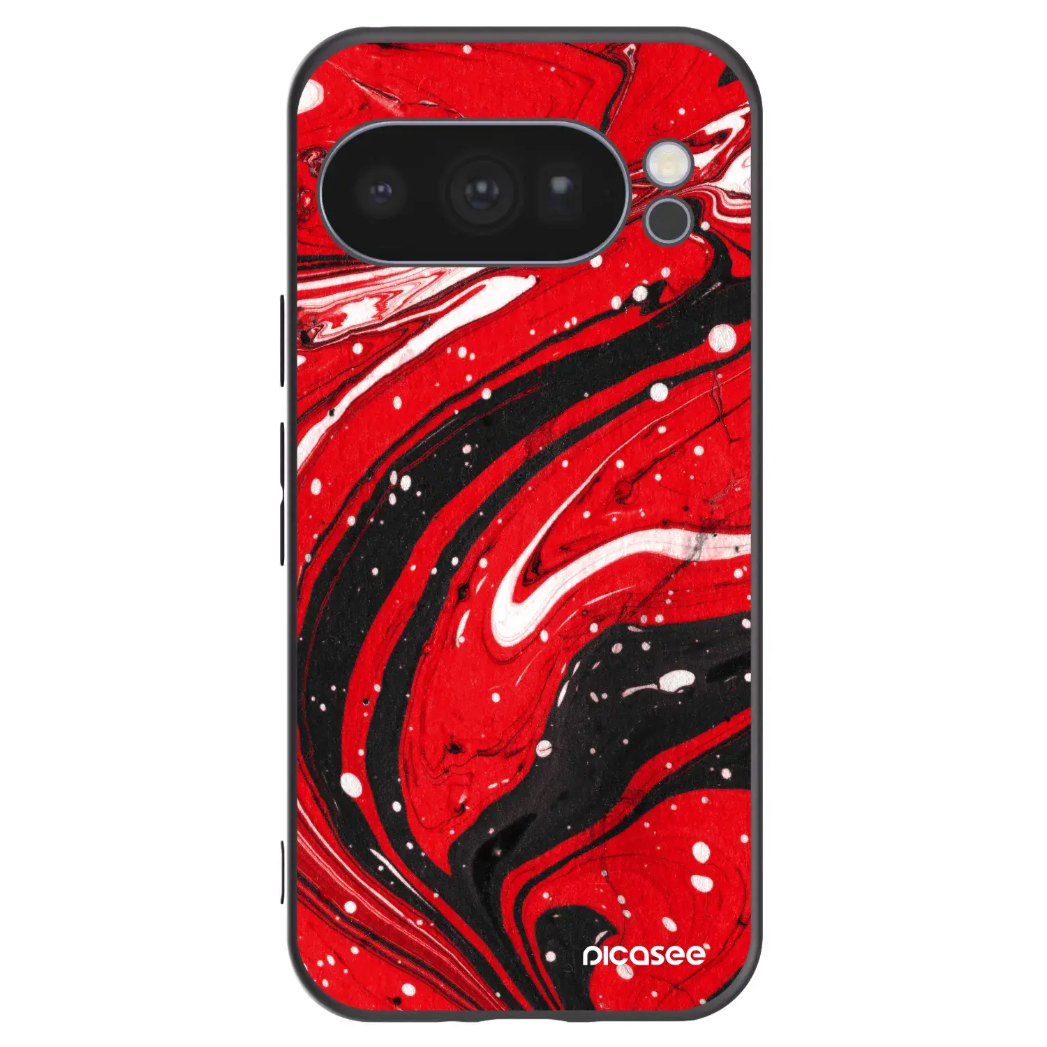 Silikonový černý obal pro Google Pixel 10 Pro - Red black