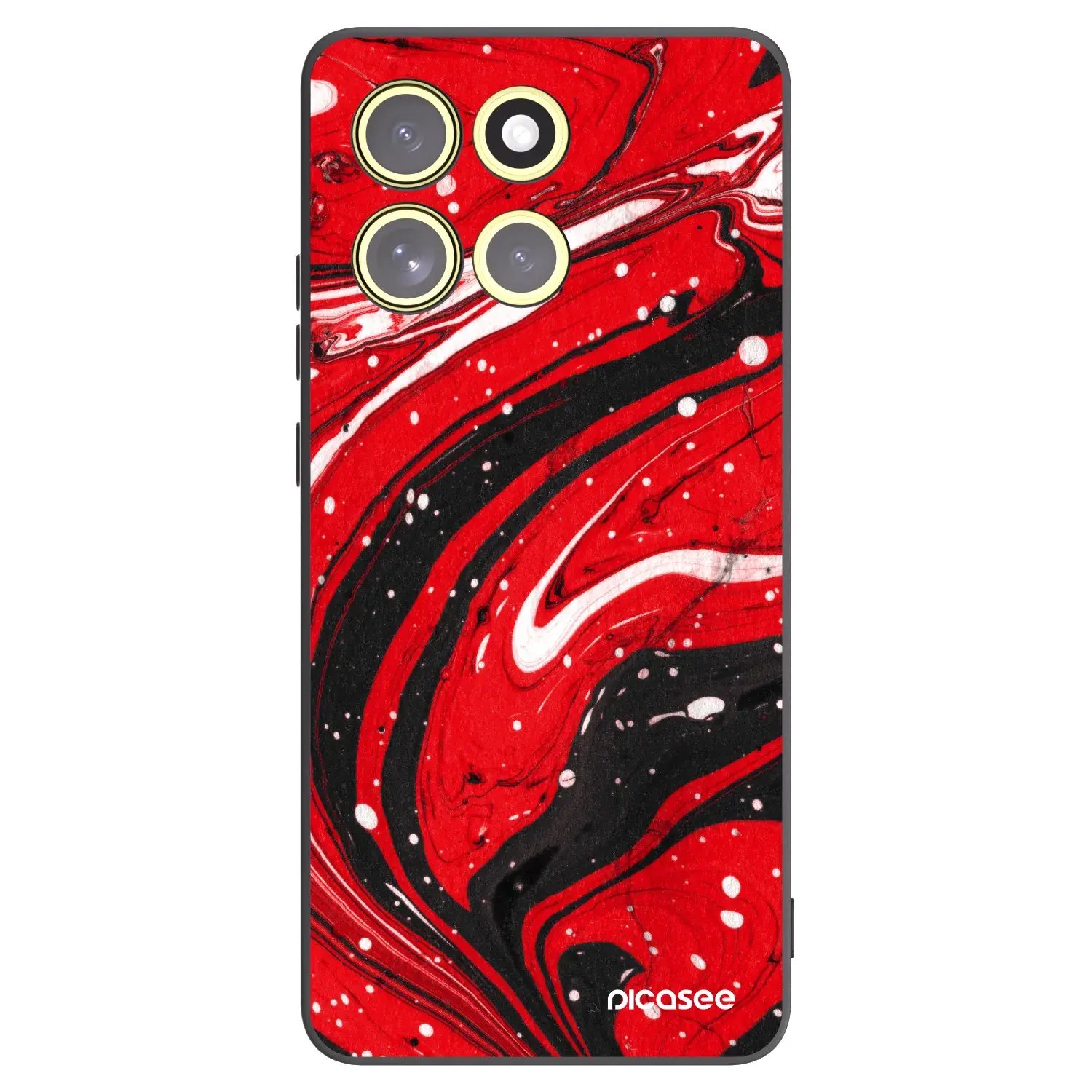 Silikonový černý obal pro Motorola Moto G86 Power 5G - Red black