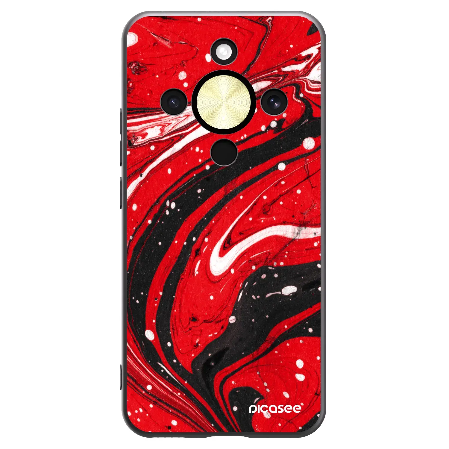 Silikonový černý obal pro Honor Magic8 Lite 5G - Red black