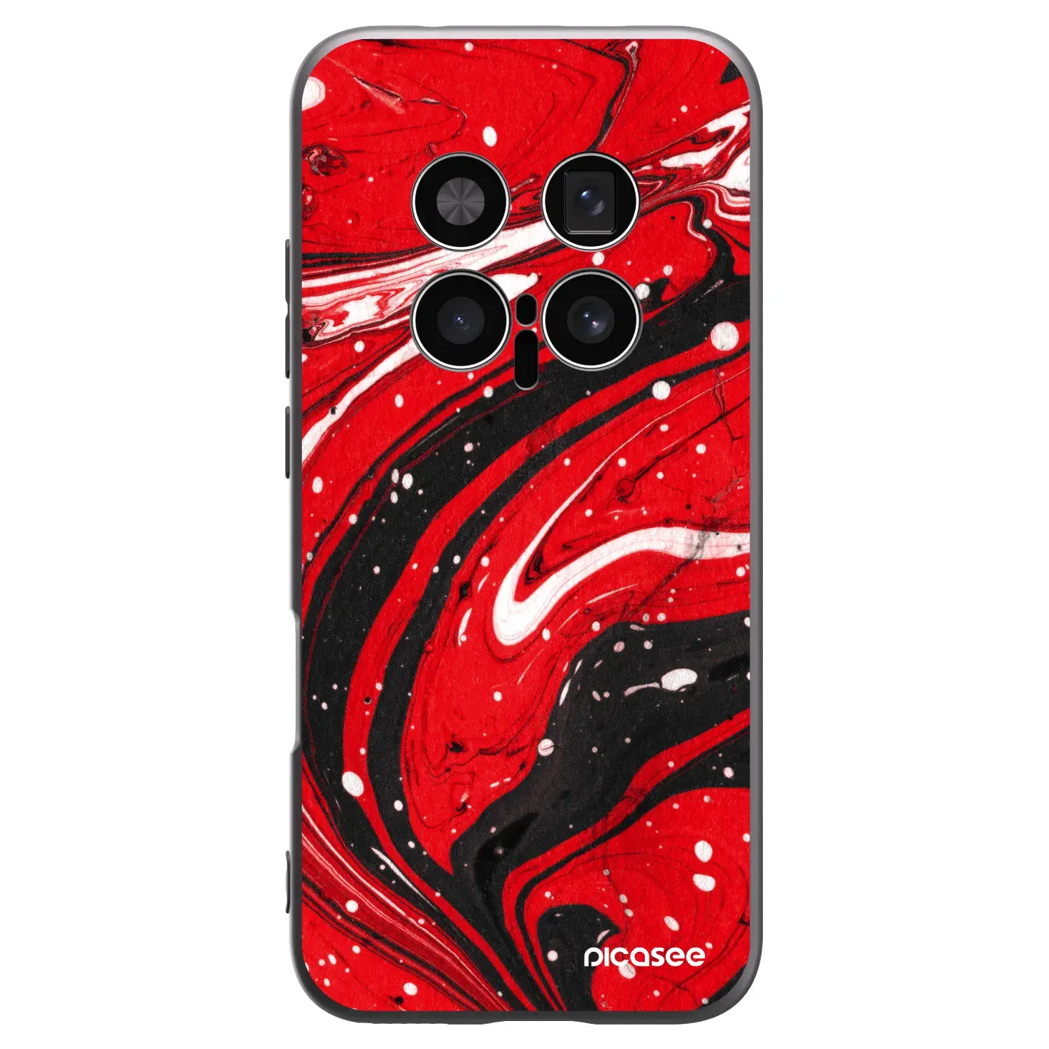Silikonový černý obal pro Honor Magic8 Pro 5G - Red black