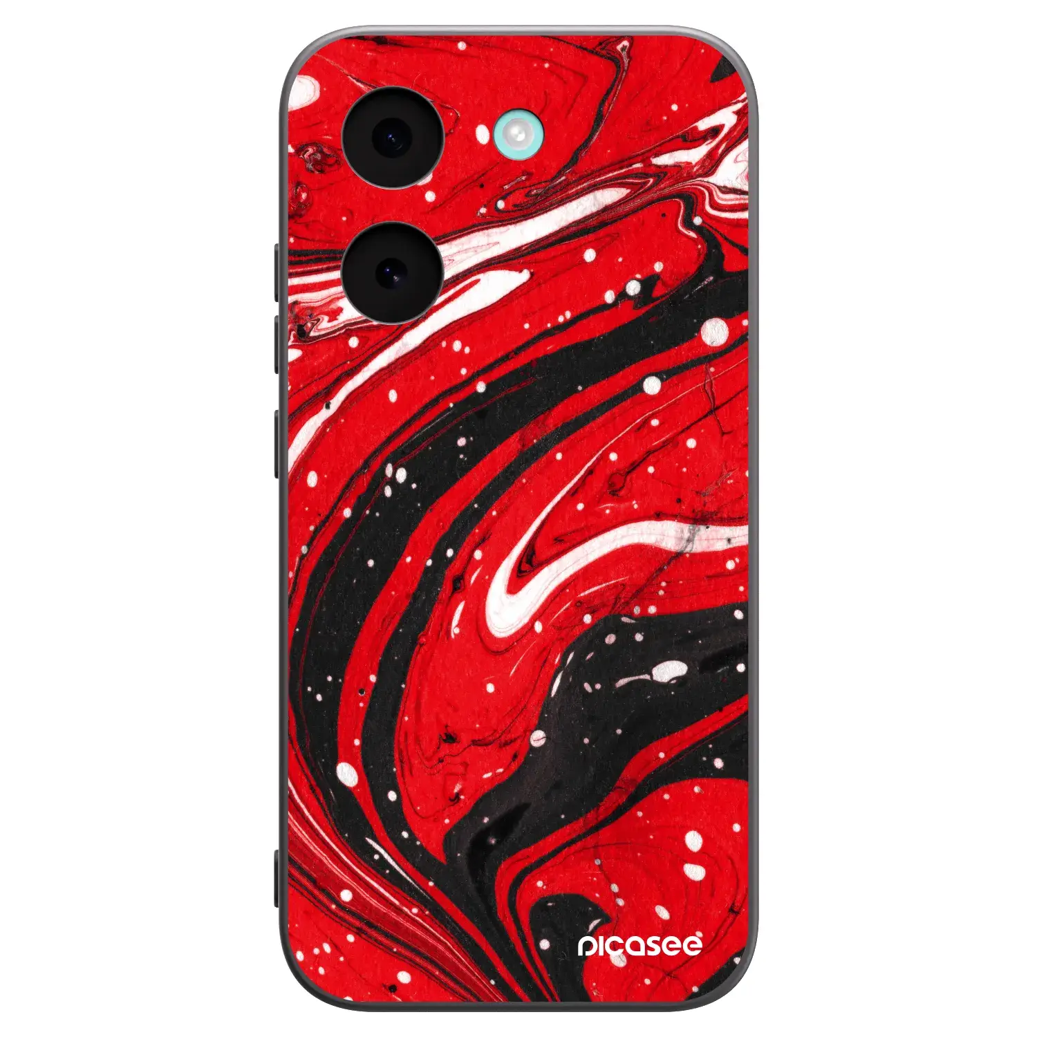 Silikonový černý obal pro Xiaomi Poco X8 Pro - Red black