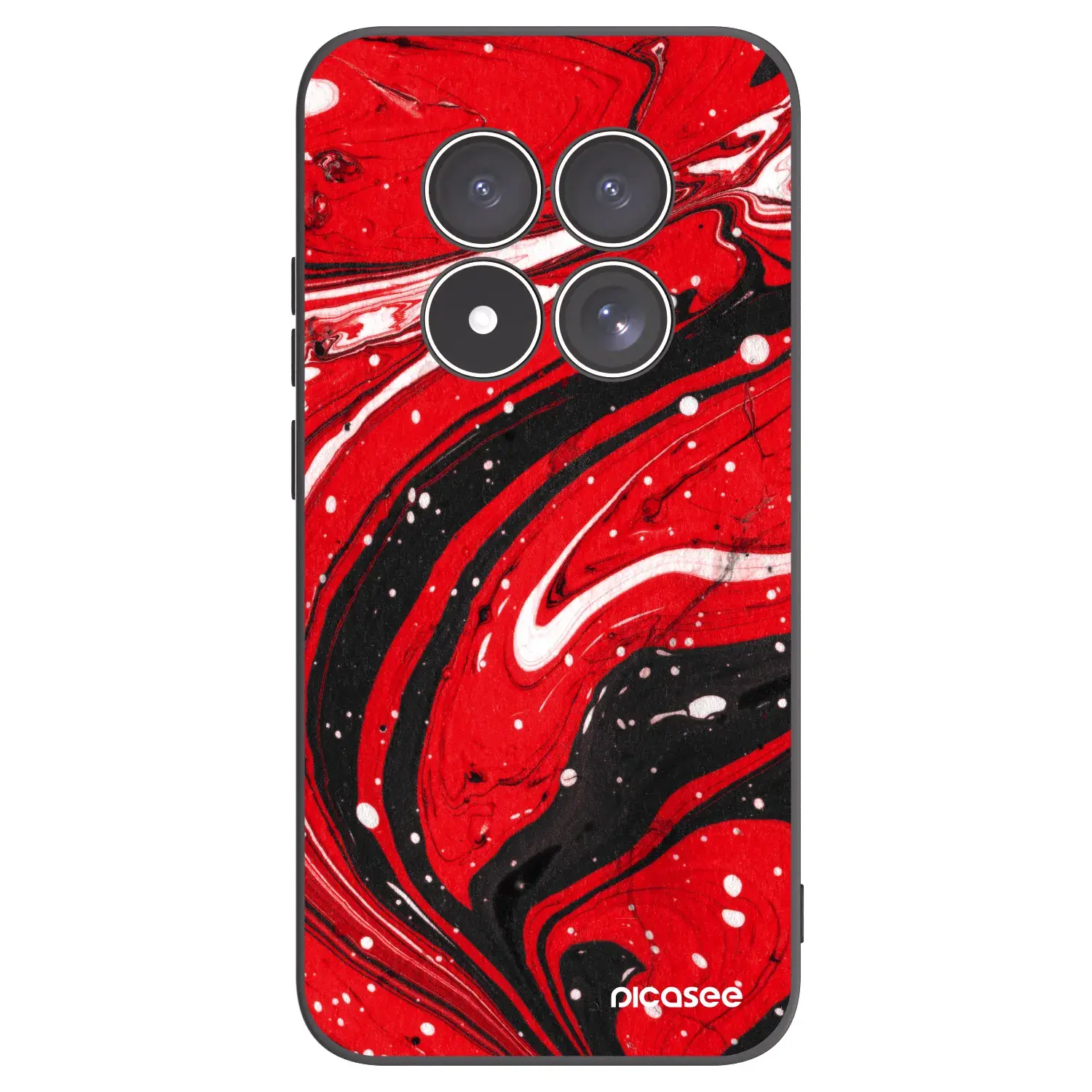 Silikonový černý obal pro Xiaomi Redmi Note 15 Pro 5G - Red black