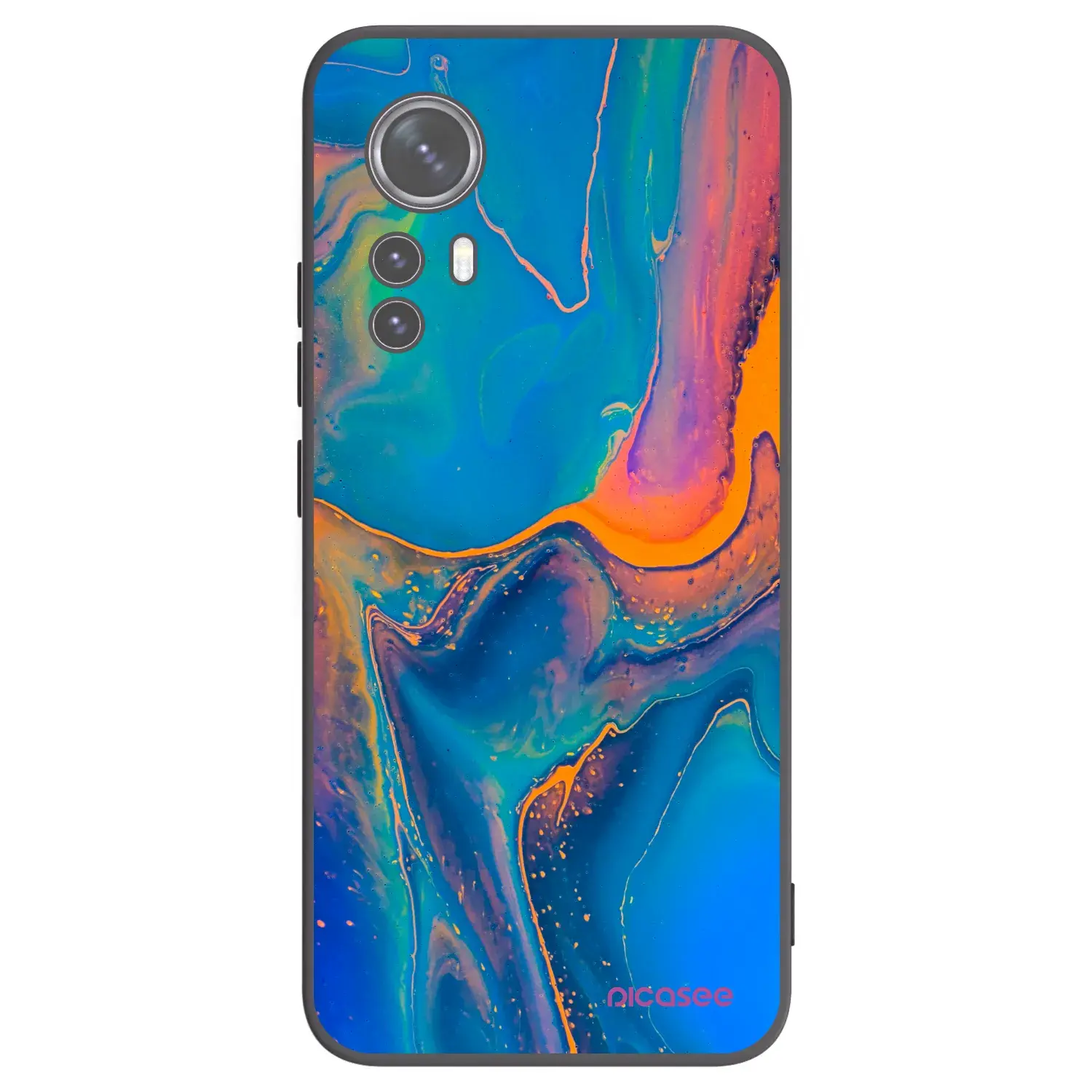 Silikonový černý obal pro Xiaomi 12X - Rainbow