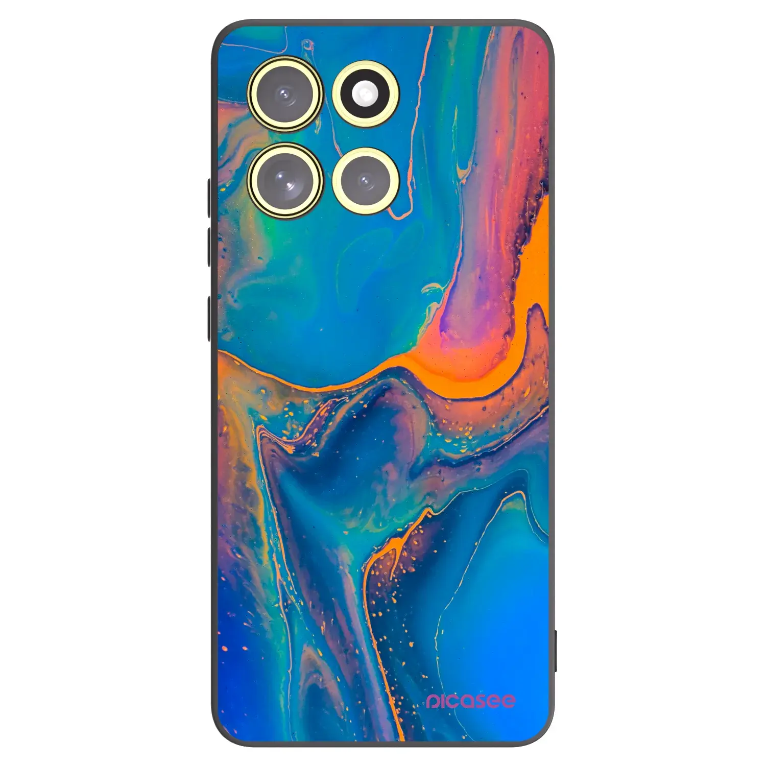 Silikonový černý obal pro Motorola Moto G86 Power 5G - Rainbow