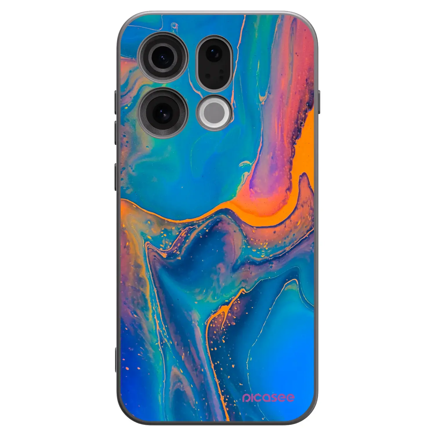 Silikonový černý obal pro OPPO Find X9 - Rainbow