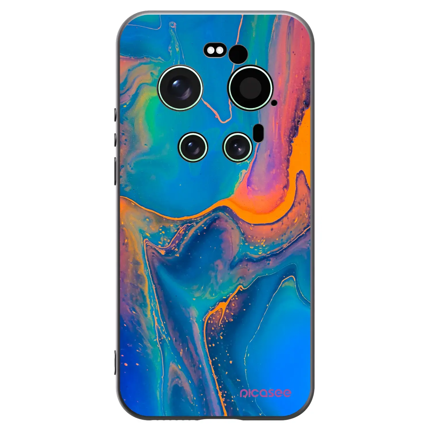 Silikonový černý obal pro Xiaomi 17 Ultra - Rainbow
