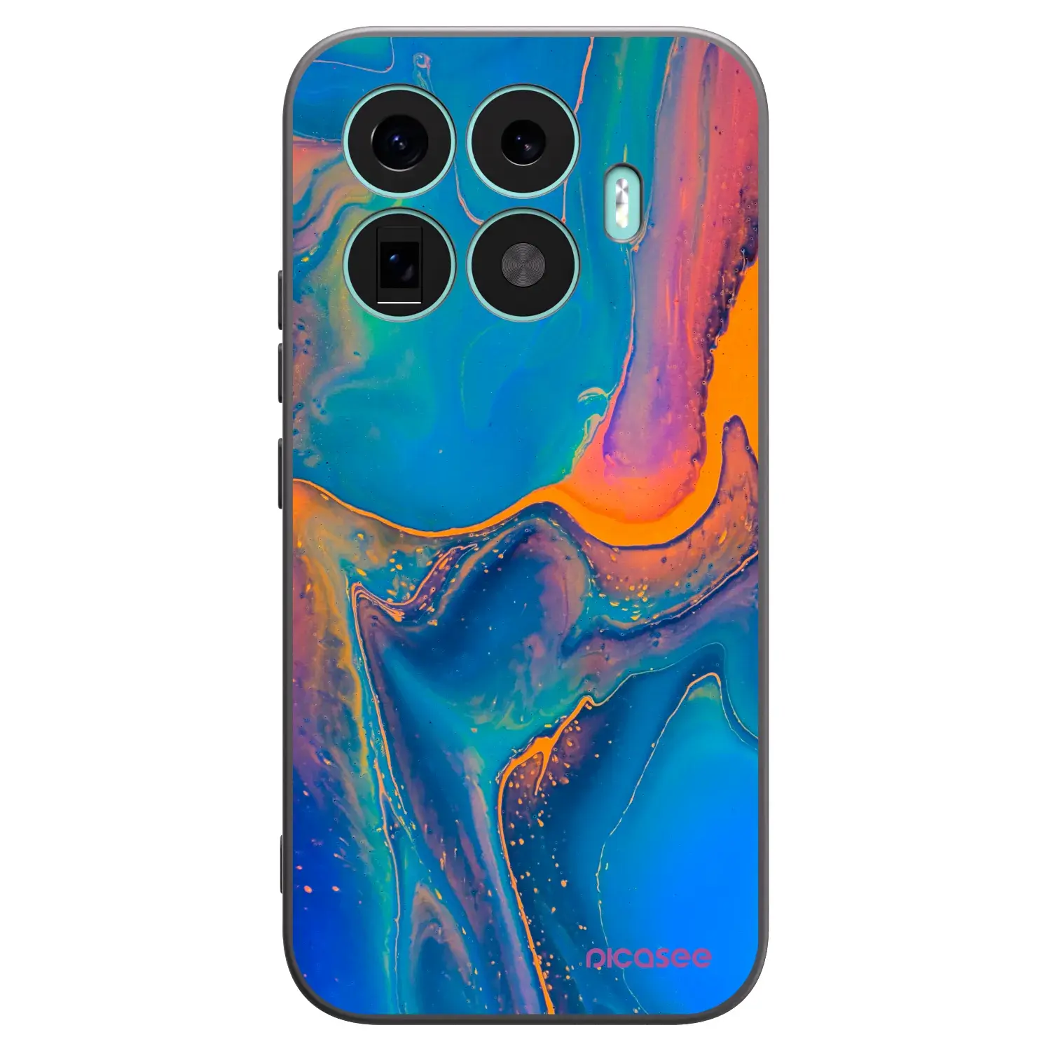 Silikonový černý obal pro Xiaomi 17T - Rainbow