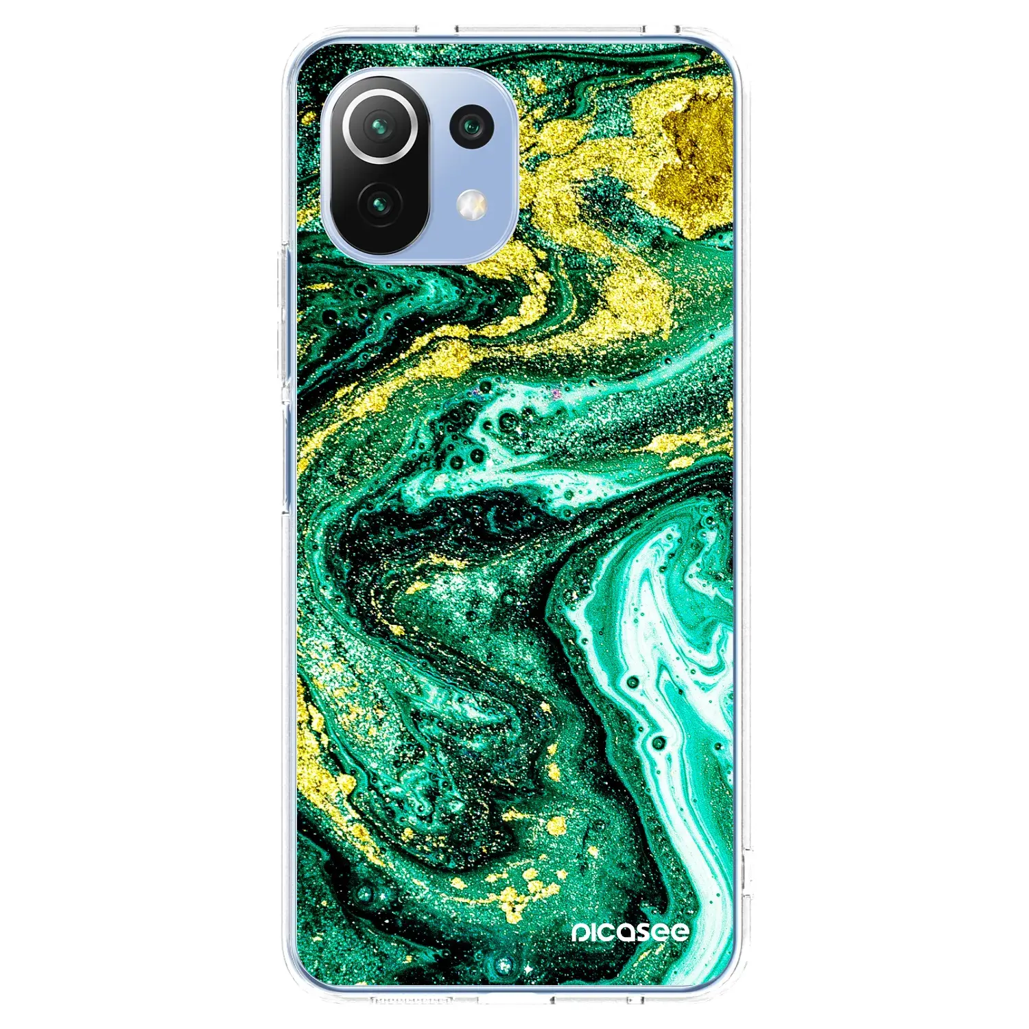 Silikonový průhledný obal pro Xiaomi 11 Lite 5G NE - Green Gold