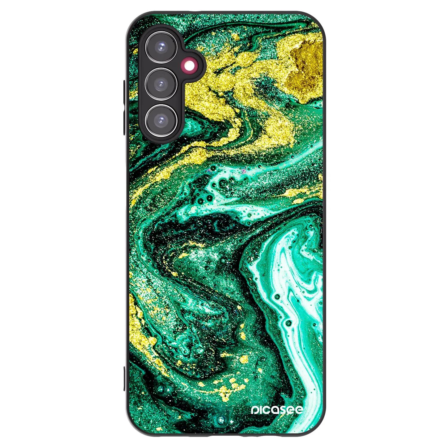 Silikonový černý obal pro Samsung Galaxy A14 5G A146P - Green Gold