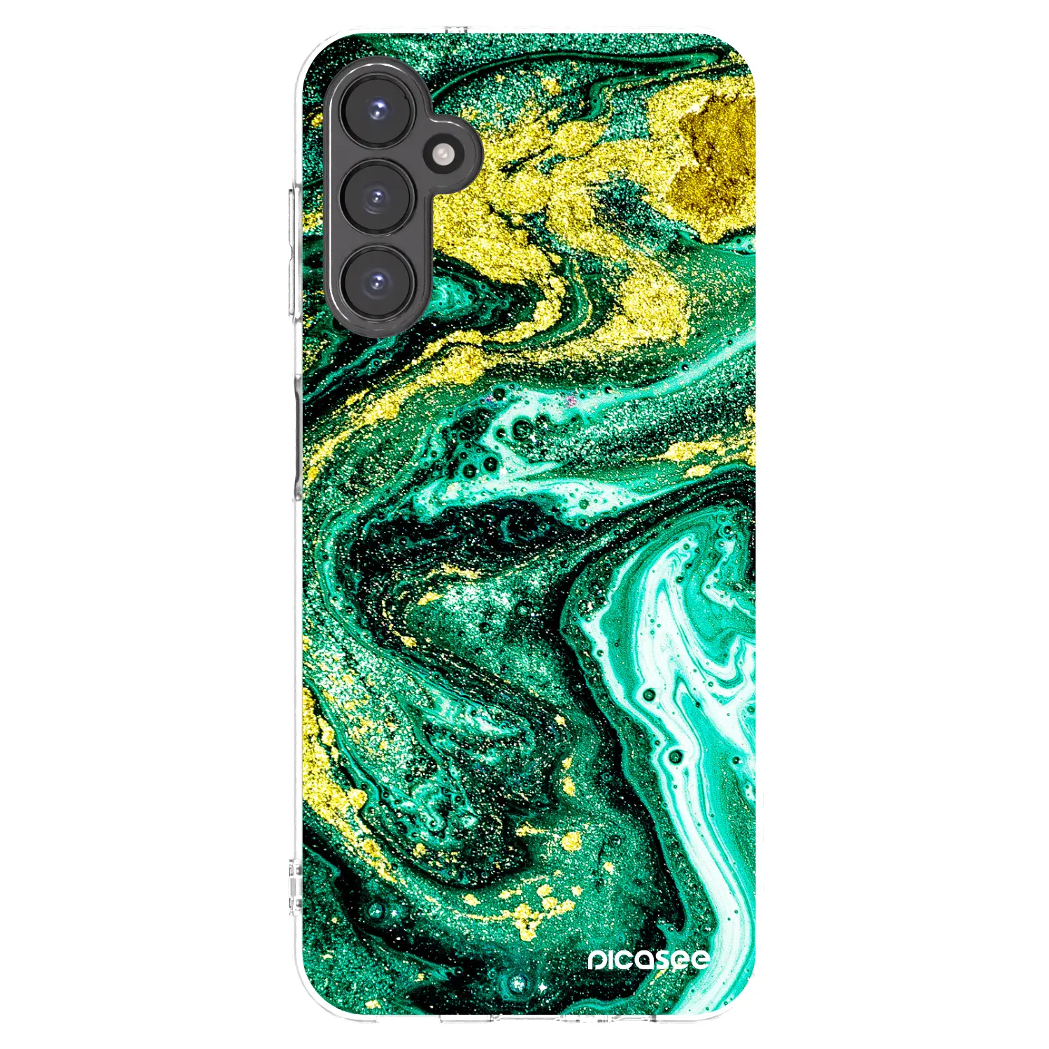 Silikonový průhledný obal pro Samsung Galaxy A14 5G A146P - Green Gold