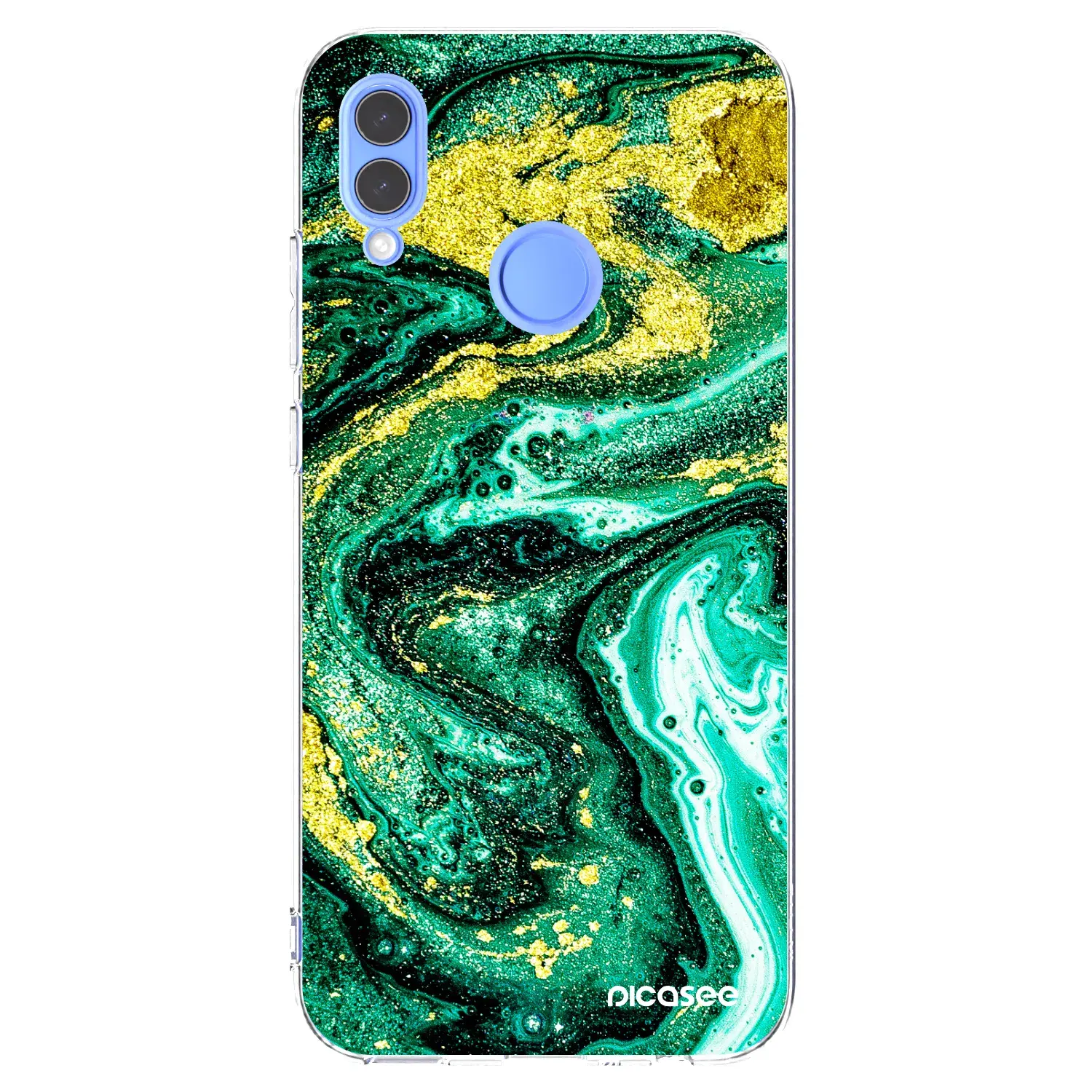 Silikonový průhledný obal pro Honor 10 Lite - Green Gold