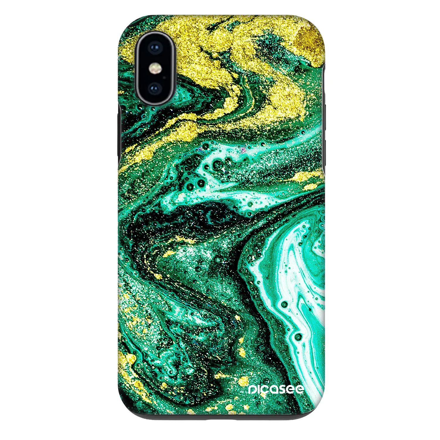Fashion Case pro Apple iPhone X/XS - Green Gold