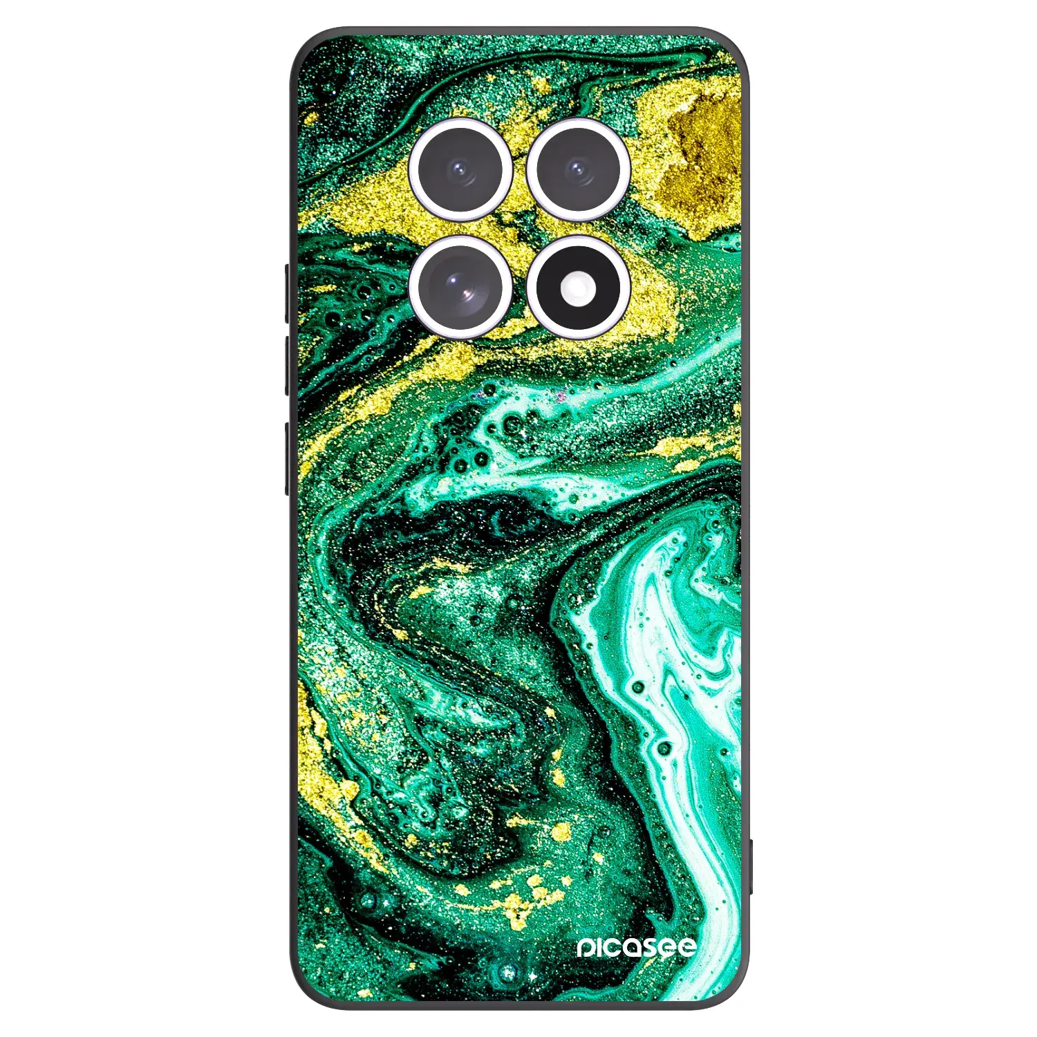 Silikonový černý obal pro Xiaomi Redmi Note 15 4G - Green Gold