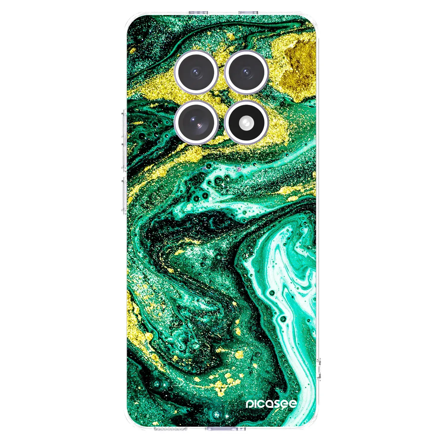 Silikonový průhledný obal pro Xiaomi Redmi Note 15 4G - Green Gold