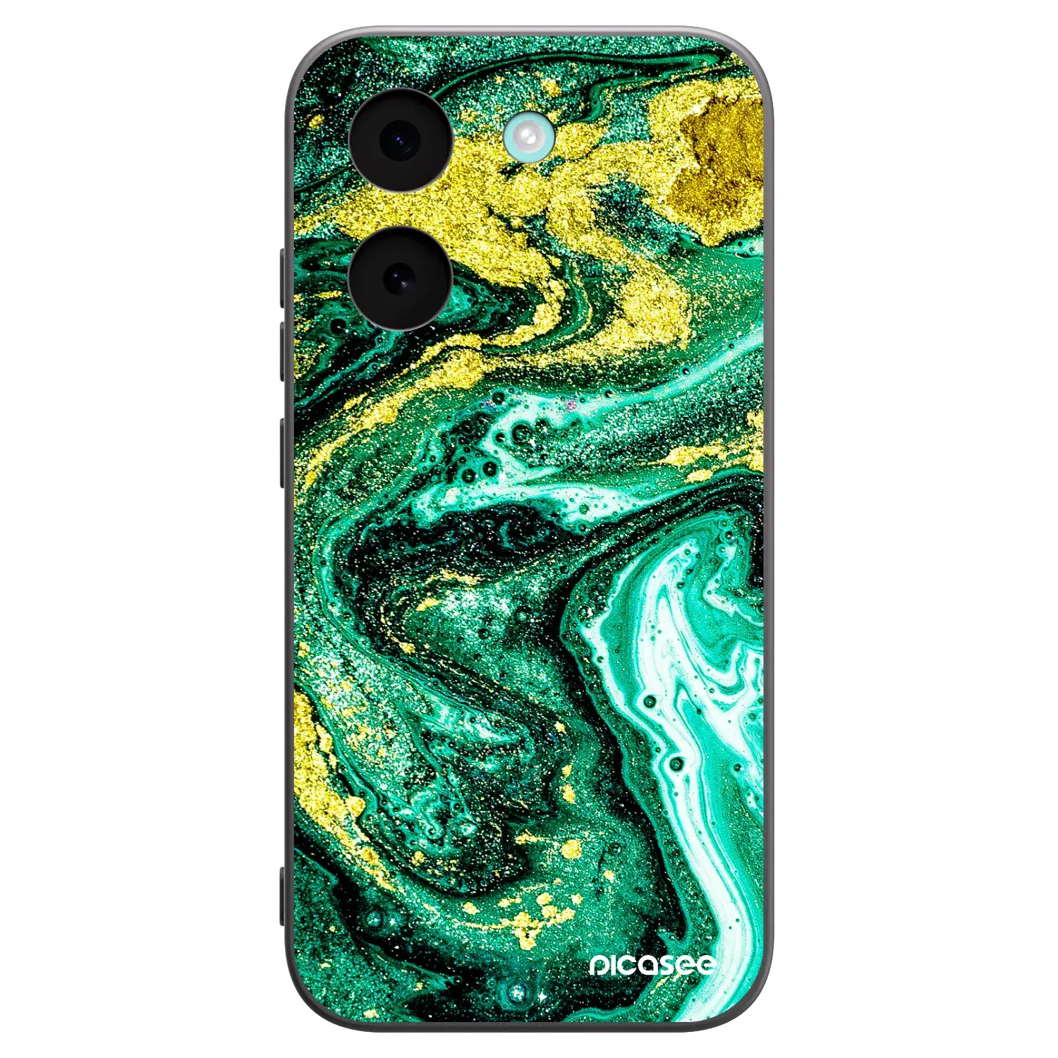 Silikonový černý obal pro Xiaomi Poco X8 Pro - Green Gold