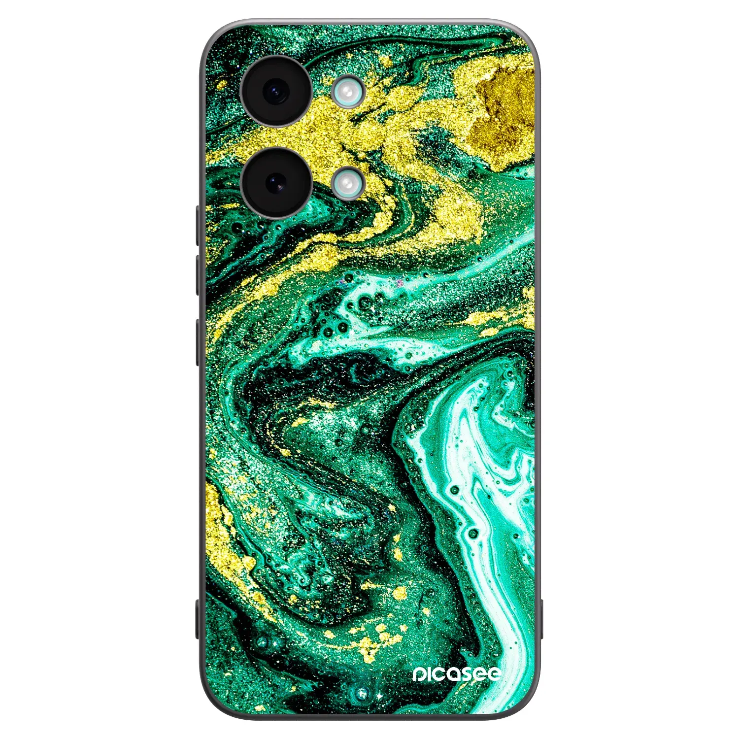 Silikonový černý obal pro Xiaomi Poco X8 Pro Max - Green Gold