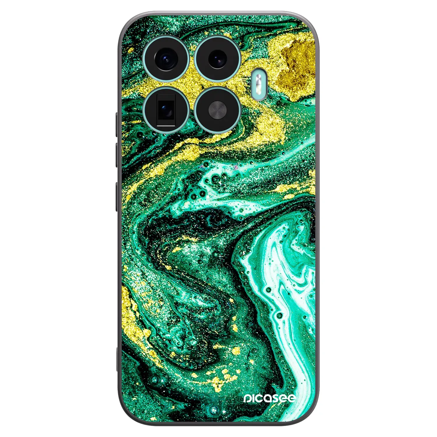 Silikonový černý obal pro Xiaomi 17T - Green Gold