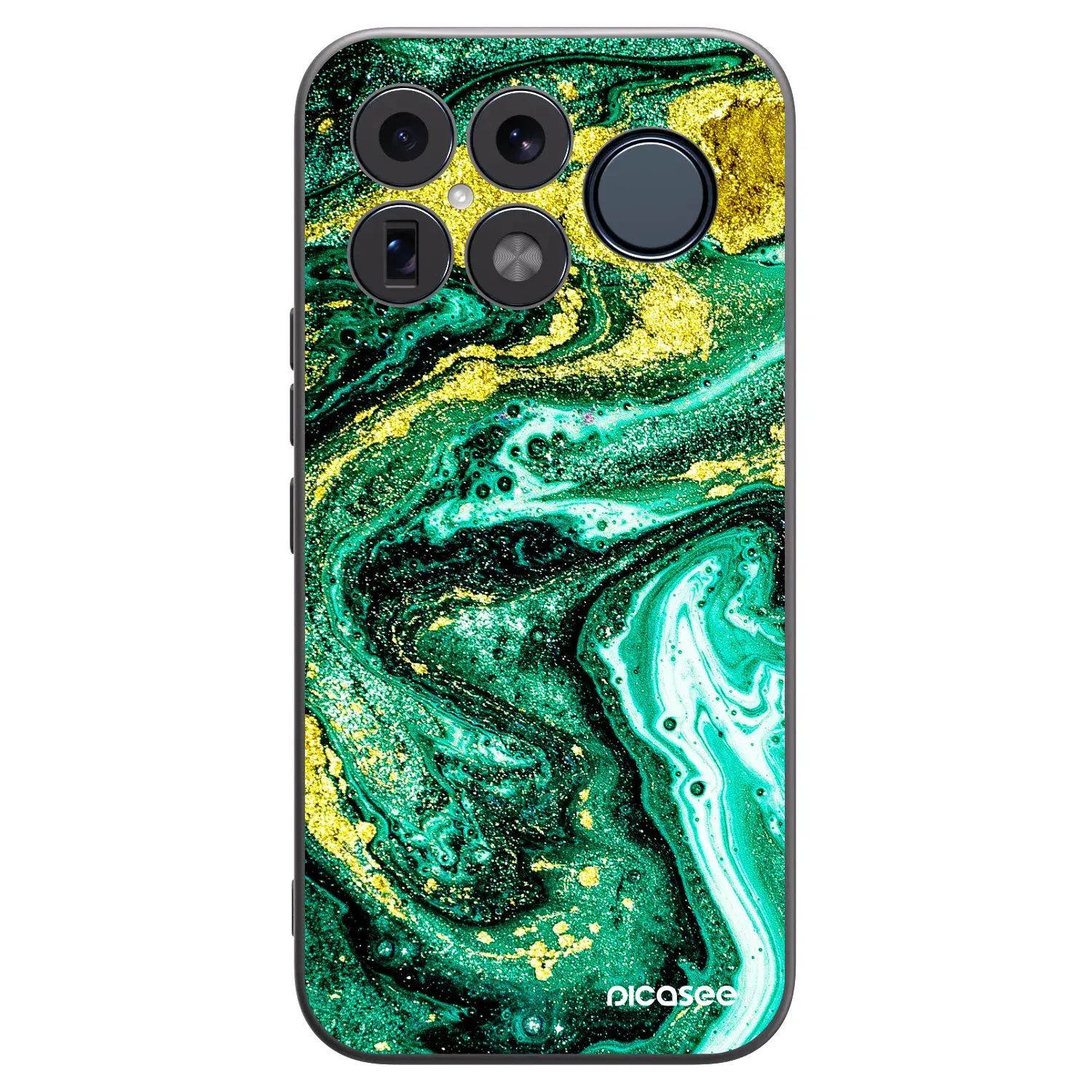 Silikonový černý obal pro Xiaomi Poco F8 Ultra - Green Gold