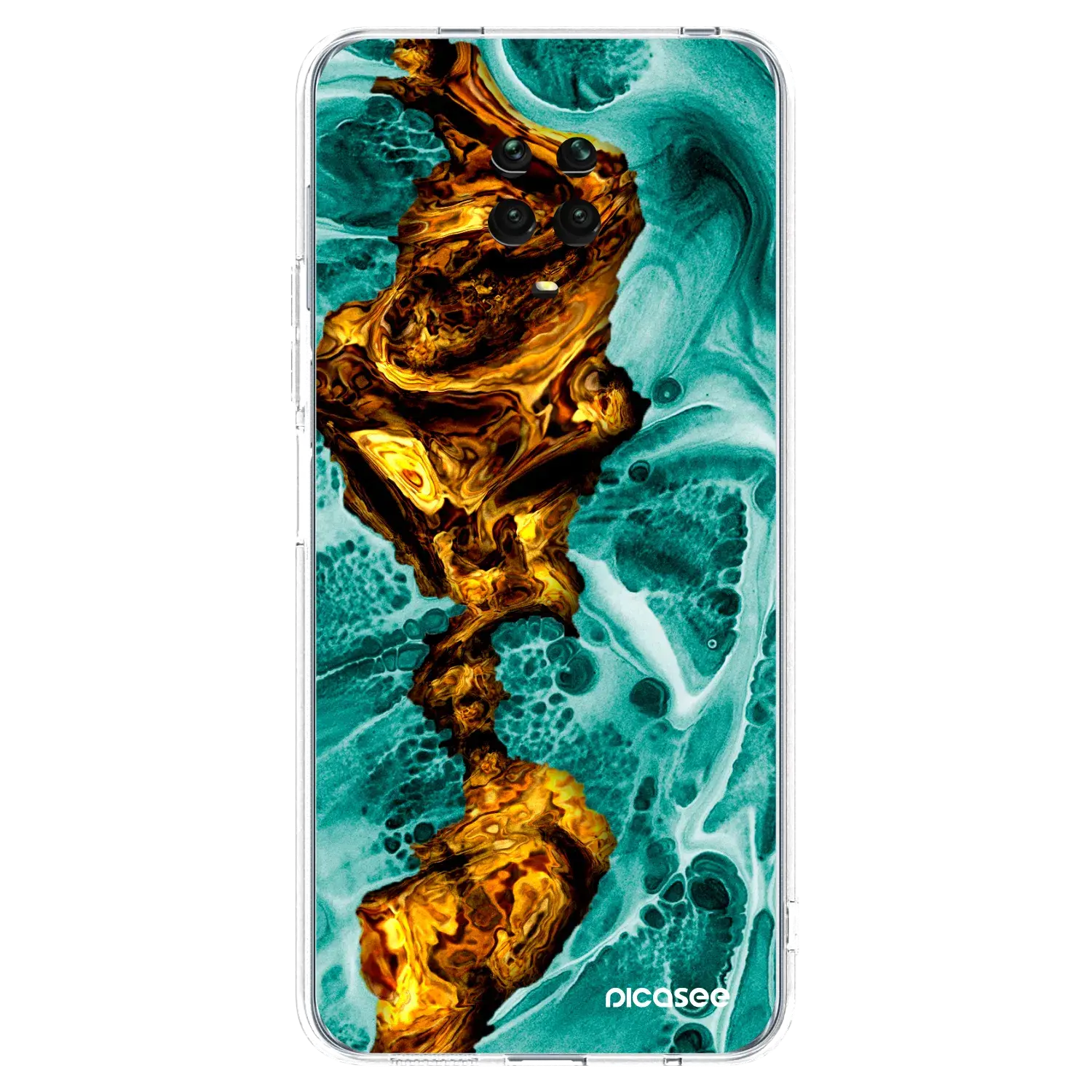 Silikonový průhledný obal pro Xiaomi Redmi Note 9S - Goldsky