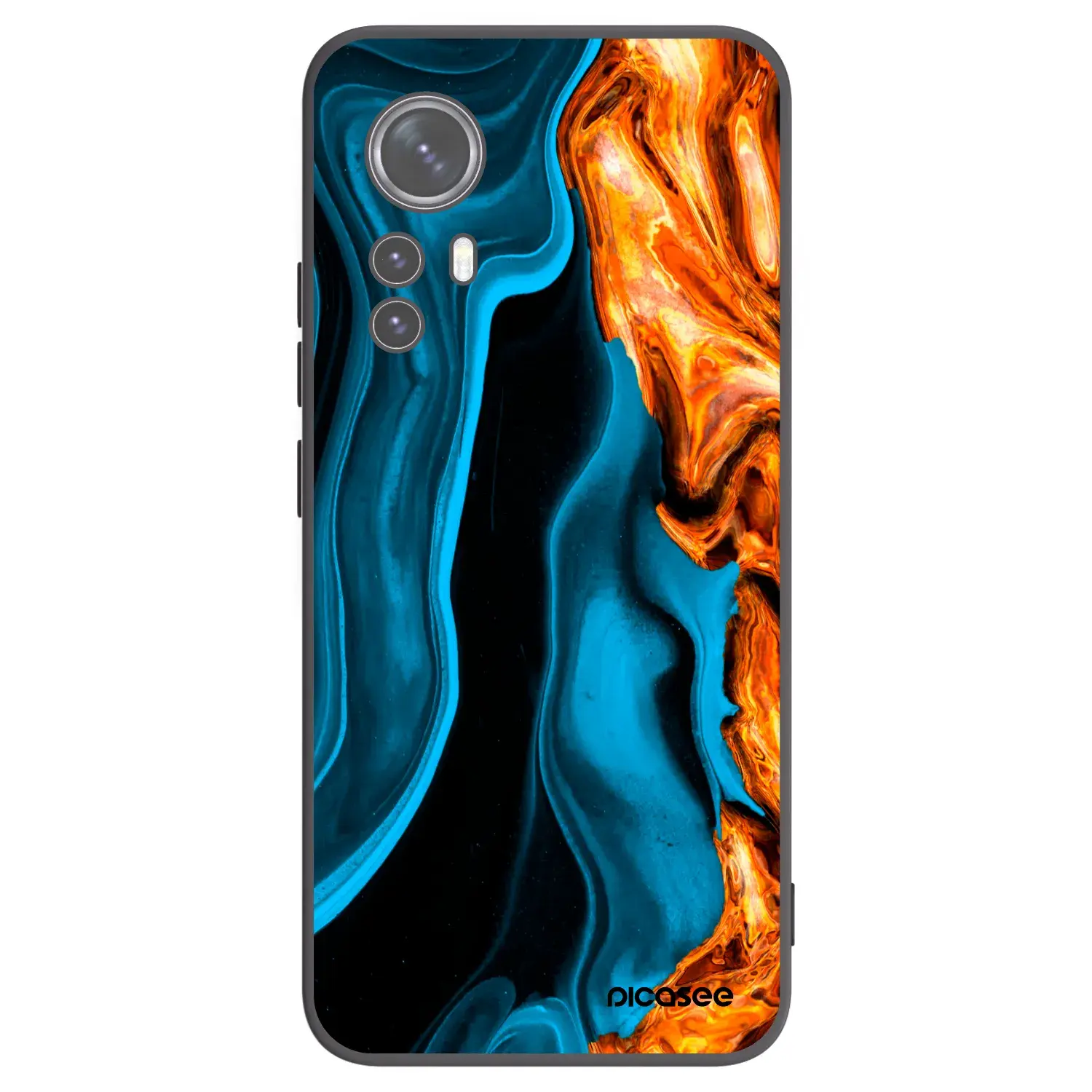 Silikonový černý obal pro Xiaomi 12X - Gold blue