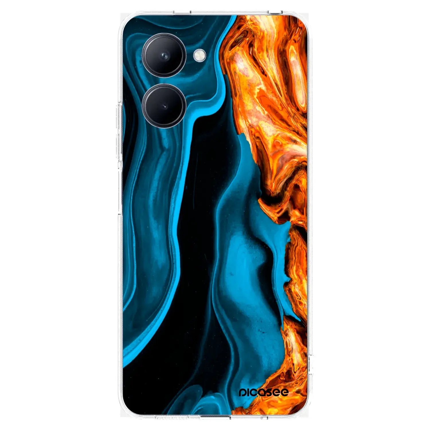 Silikonový průhledný obal pro Realme C33 (2023) - Gold blue