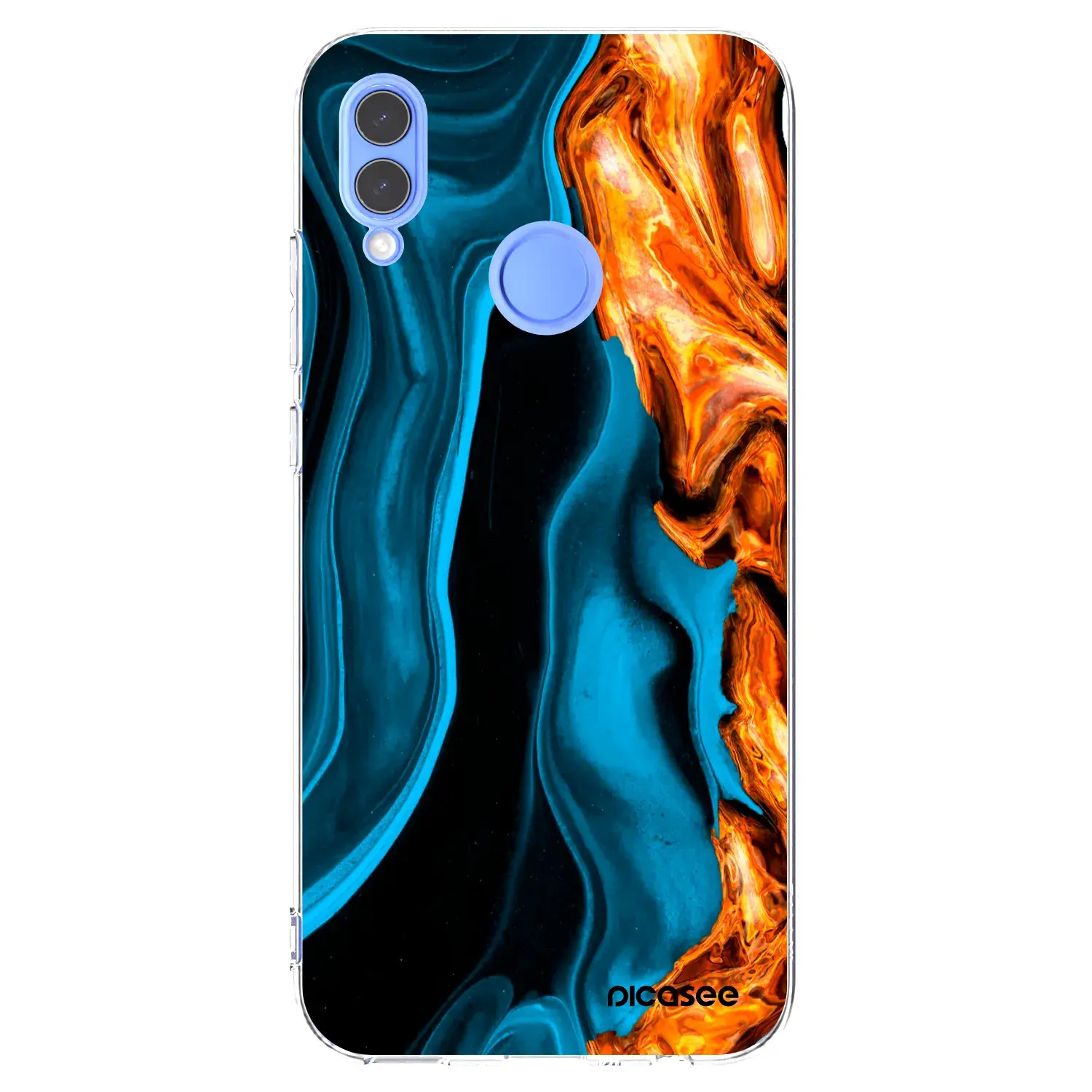 Silikonový průhledný obal pro Honor 10 Lite - Gold blue