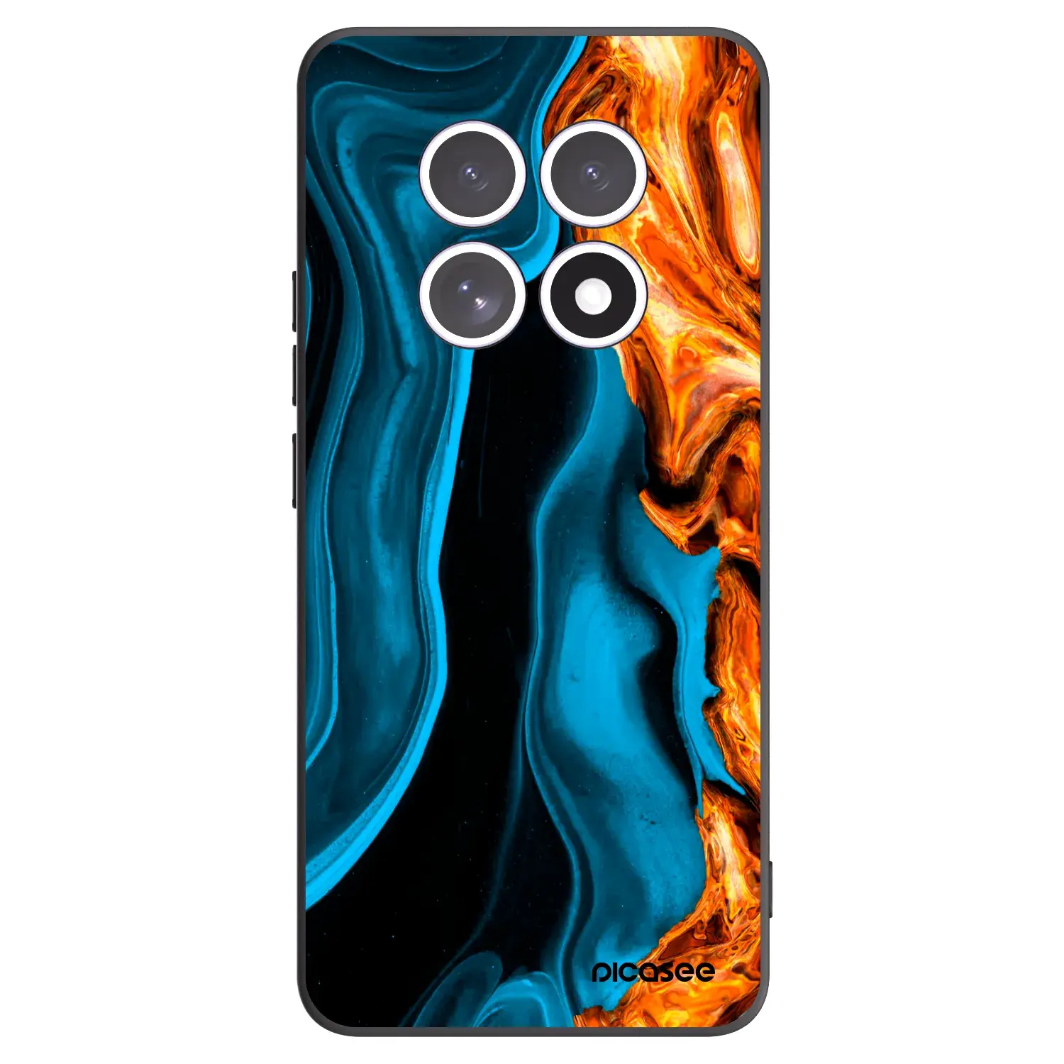 Silikonový černý obal pro Xiaomi Redmi Note 15 4G - Gold blue