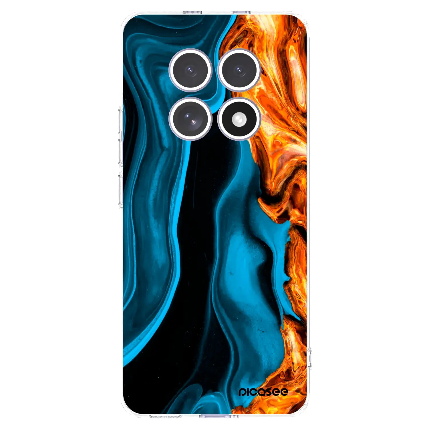Silikonový průhledný obal pro Xiaomi Redmi Note 15 4G - Gold blue