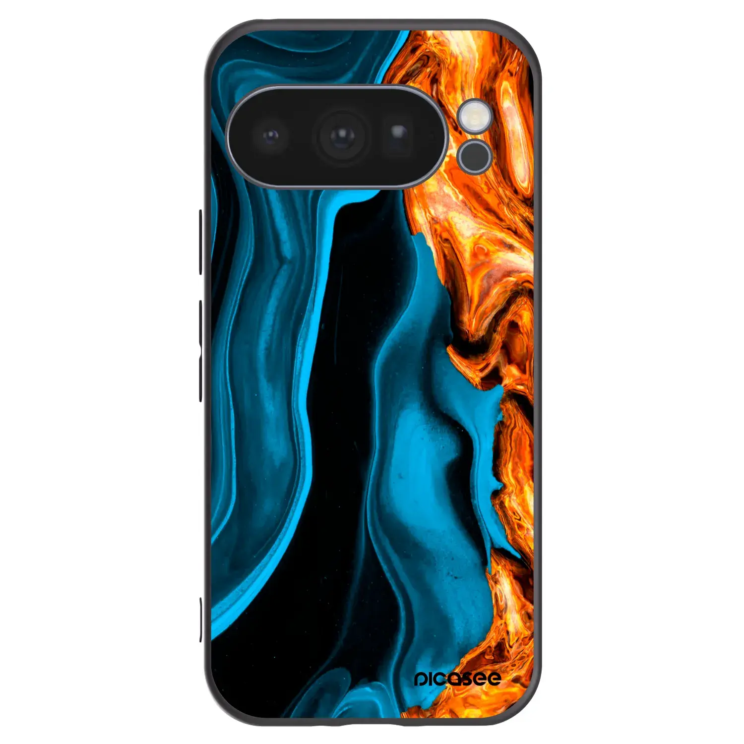 Silikonový černý obal pro Google Pixel 10 Pro - Gold blue