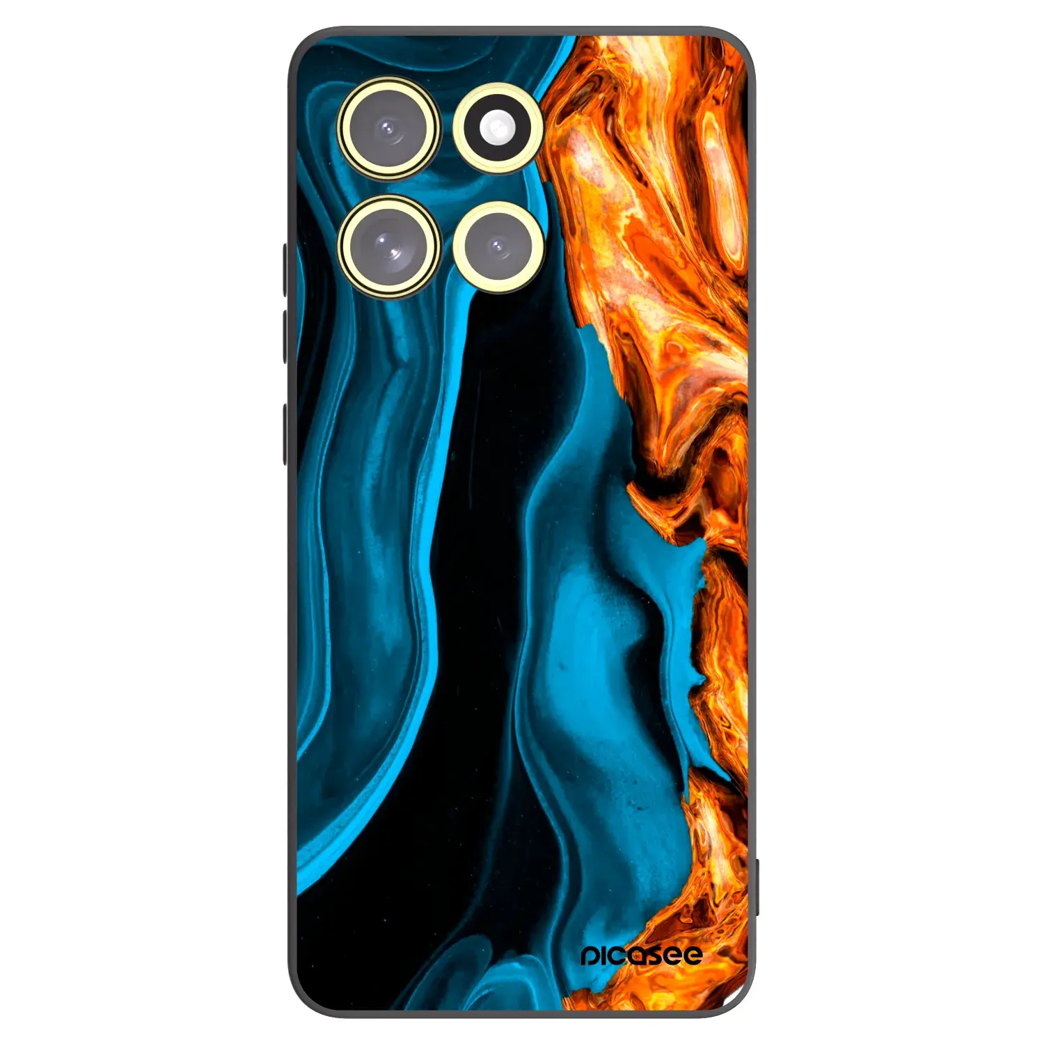 Silikonový černý obal pro Motorola Moto G86 Power 5G - Gold blue