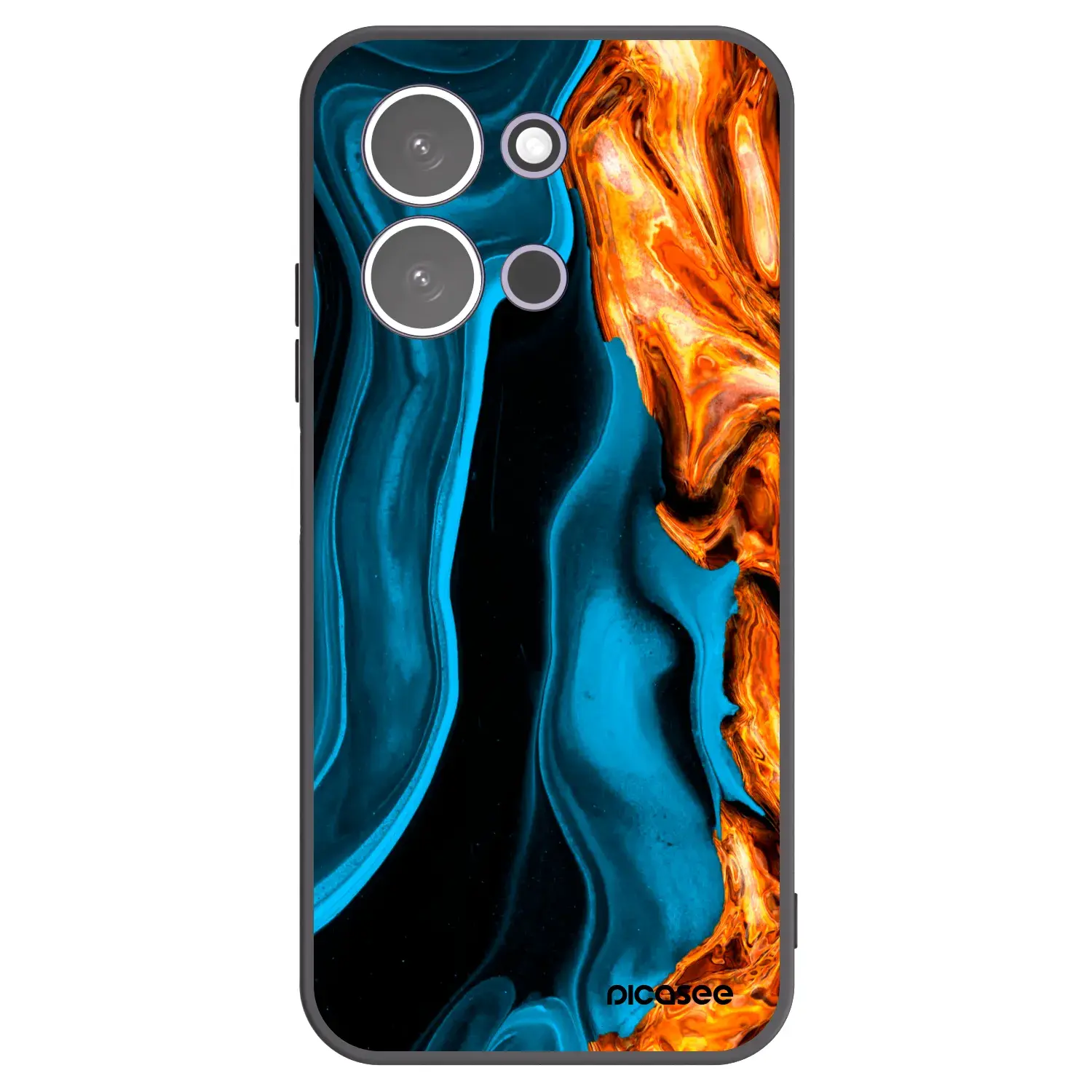 Silikonový černý obal pro Xiaomi Redmi 15C 5G - Gold blue